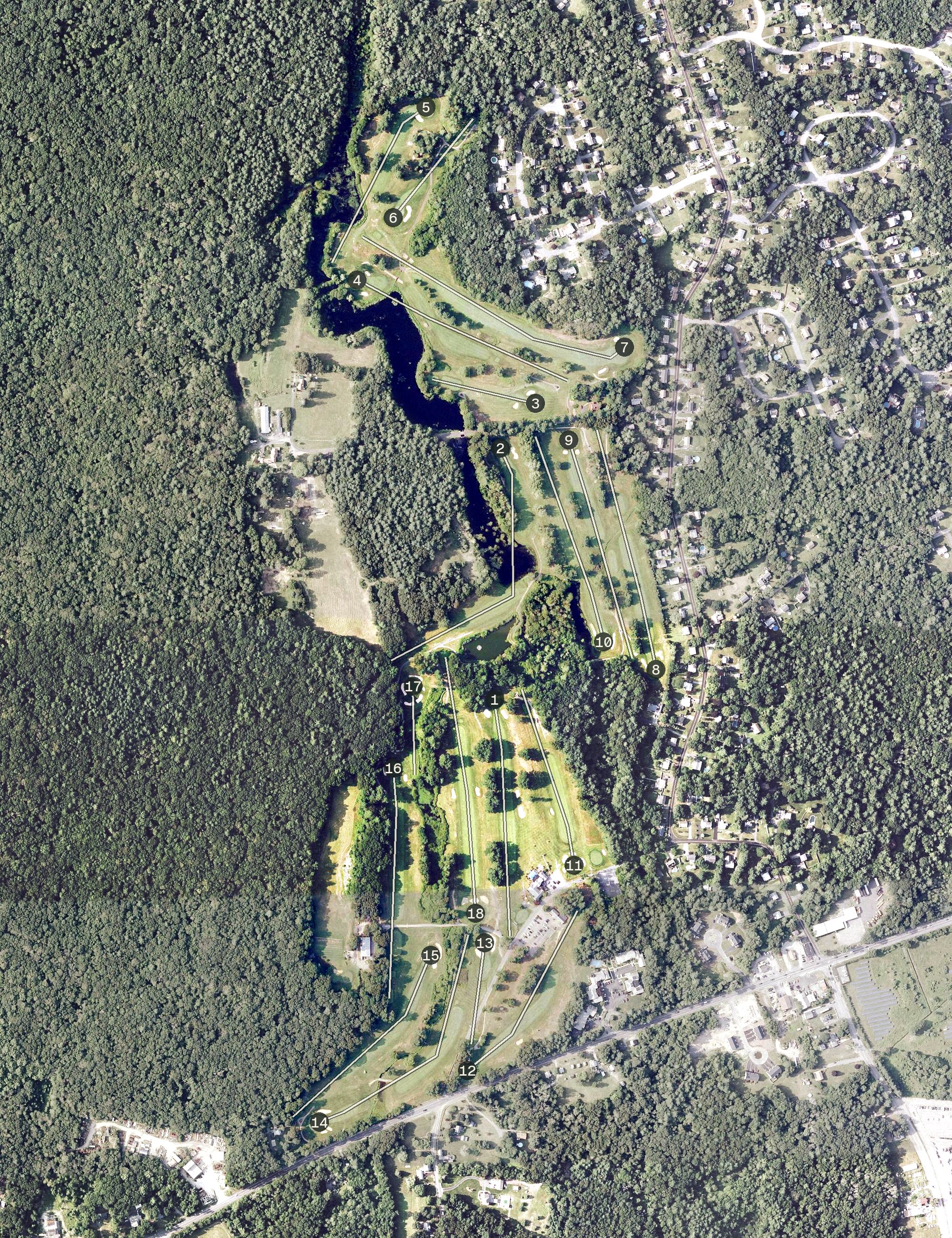 Aerial view of Segregansett Country Club, MA