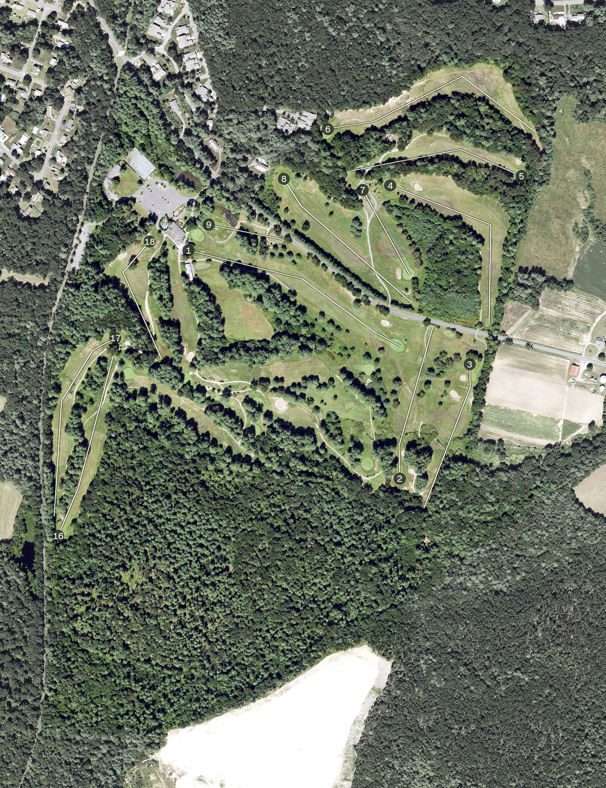 Aerial view of Shaker Farms Country Club, MA