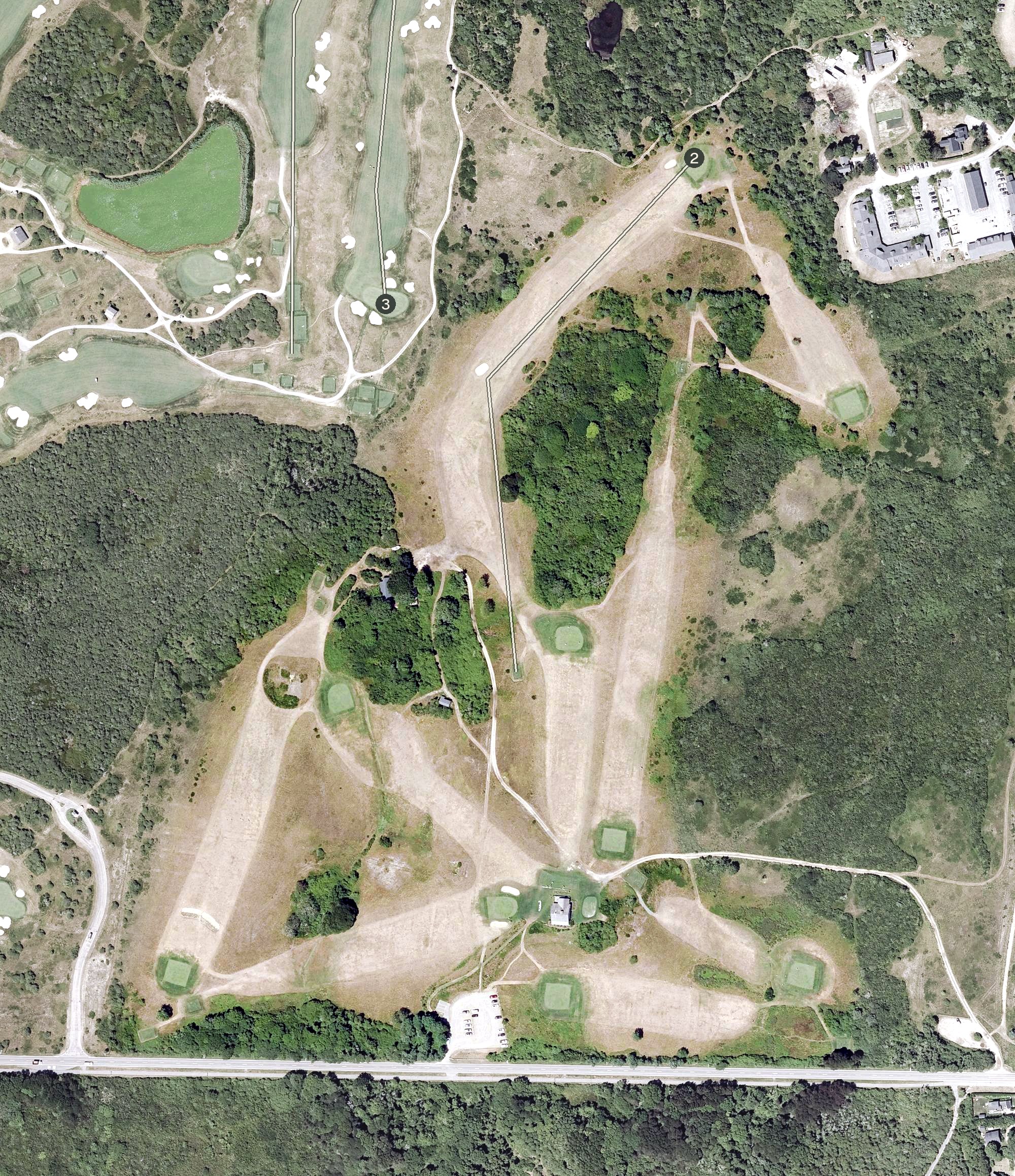 Aerial view of Siasconset Golf Course, MA