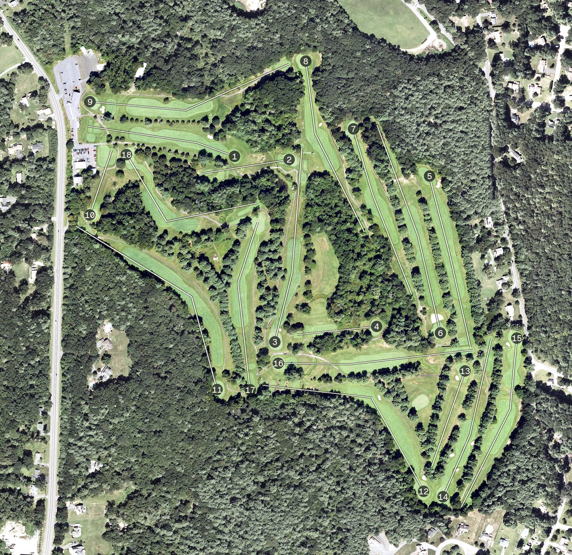 Aerial view of Southampton Country Club, MA