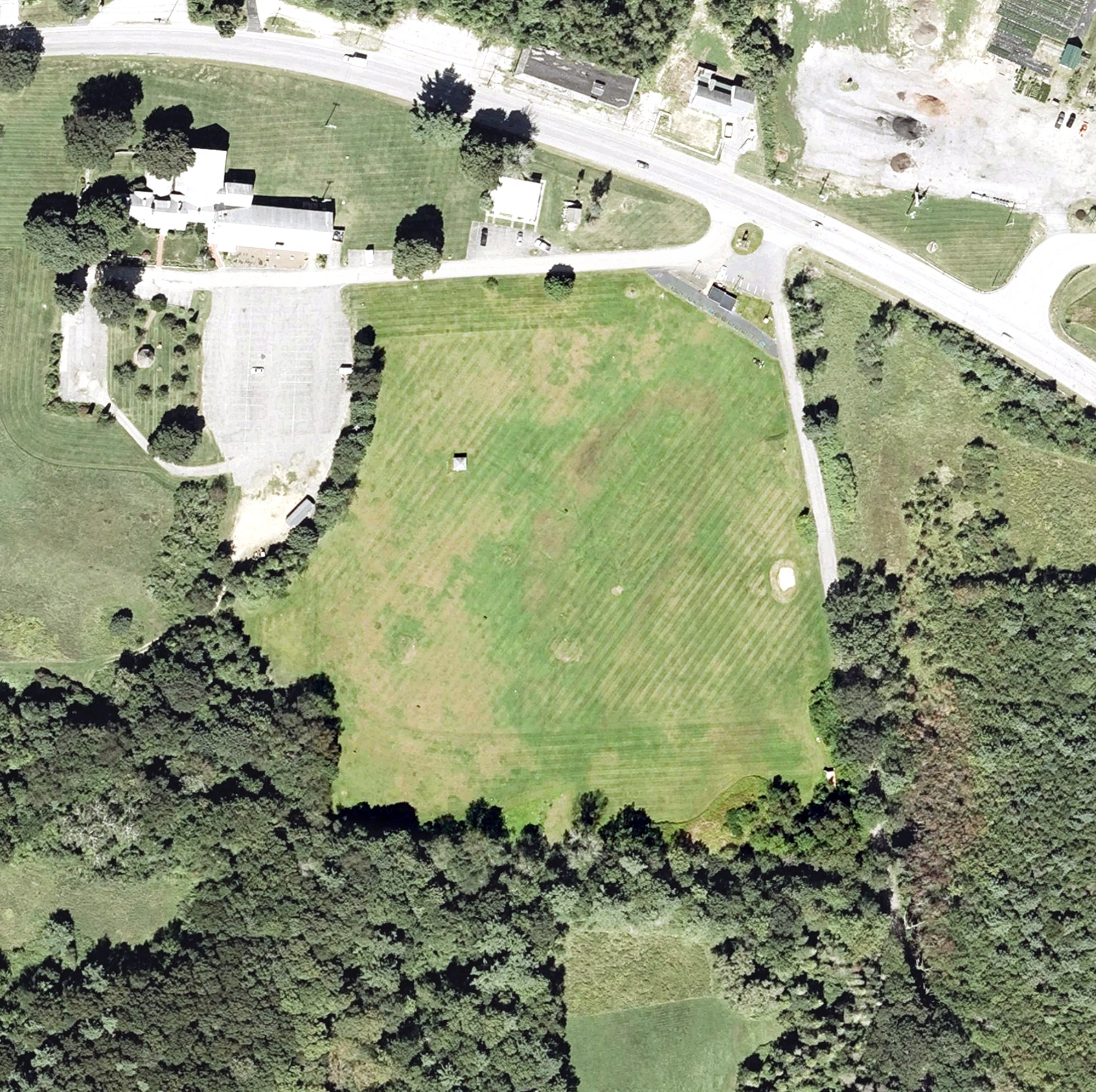 Aerial view of Spencer Driving Range, MA
