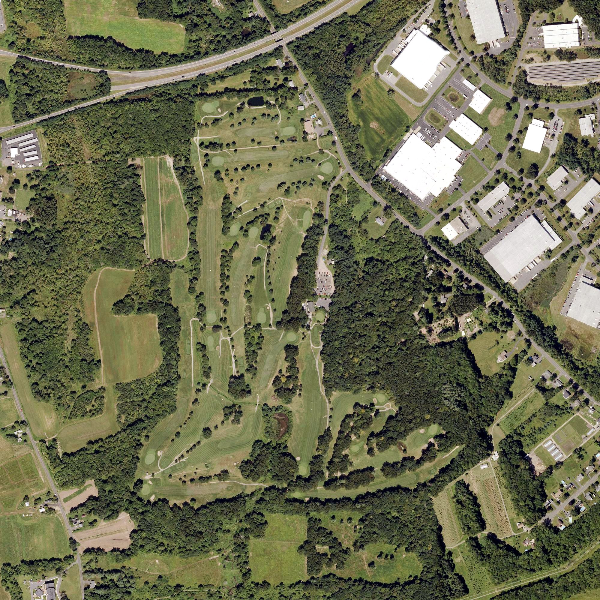 Aerial view of St. Anne Country Club, MA