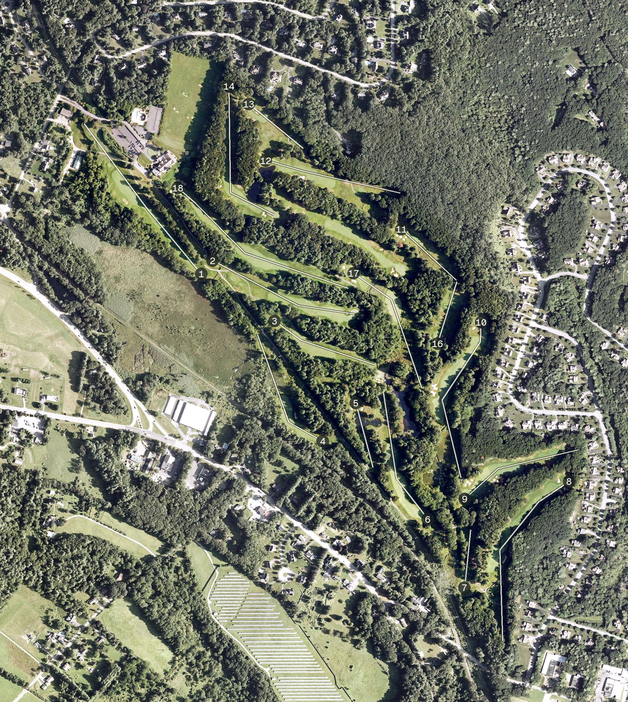 Aerial view of Sterling National Country Club, MA