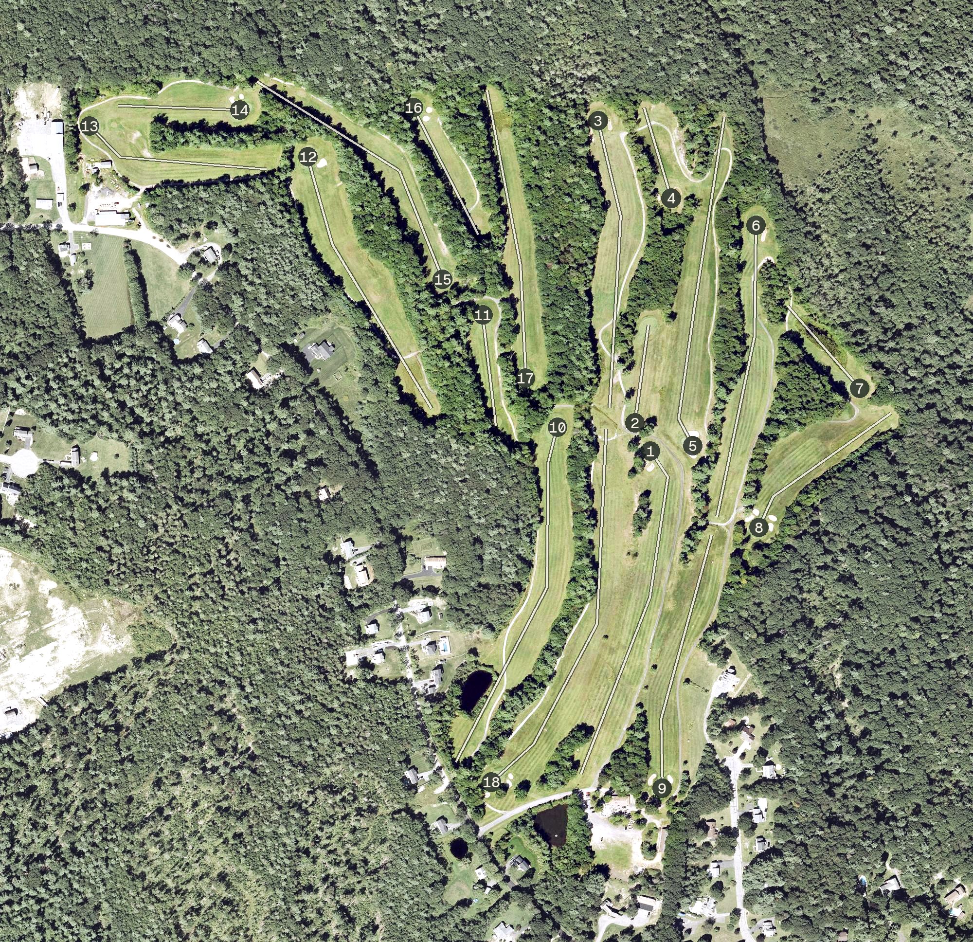 Aerial view of Templewood Golf Course, MA