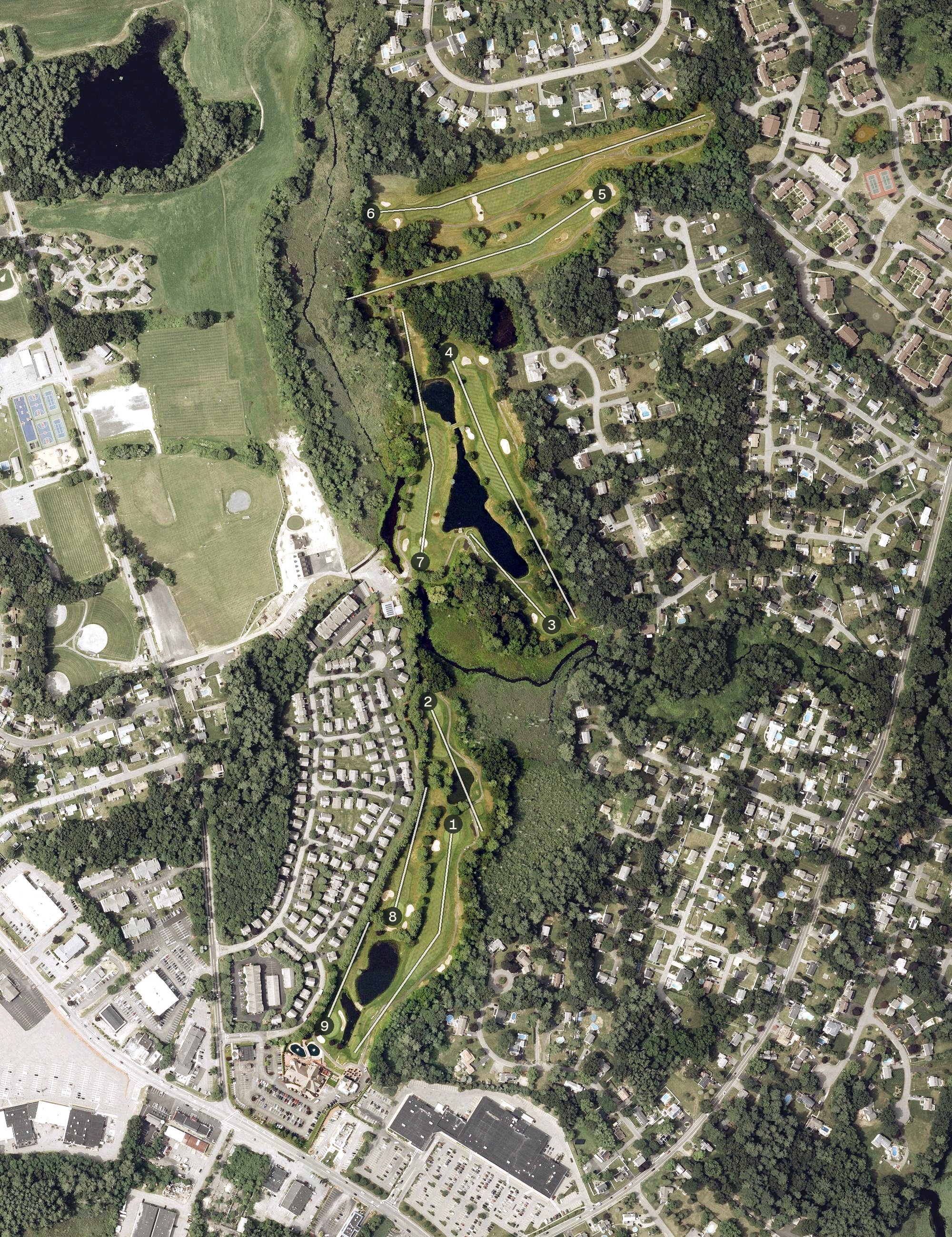 Aerial view of Tewksbury Country Club, MA