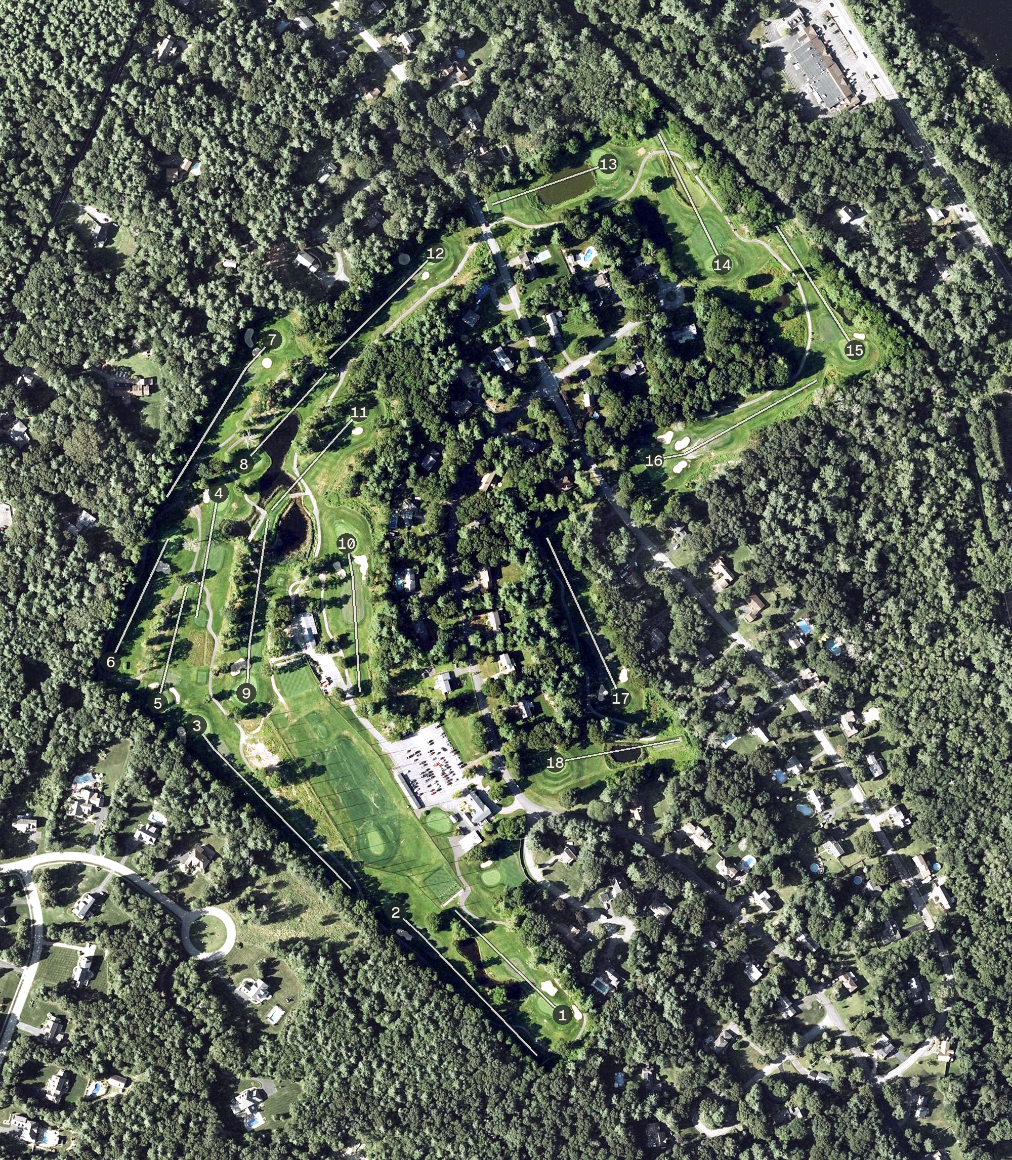 Aerial view of The Back Nine Club, MA