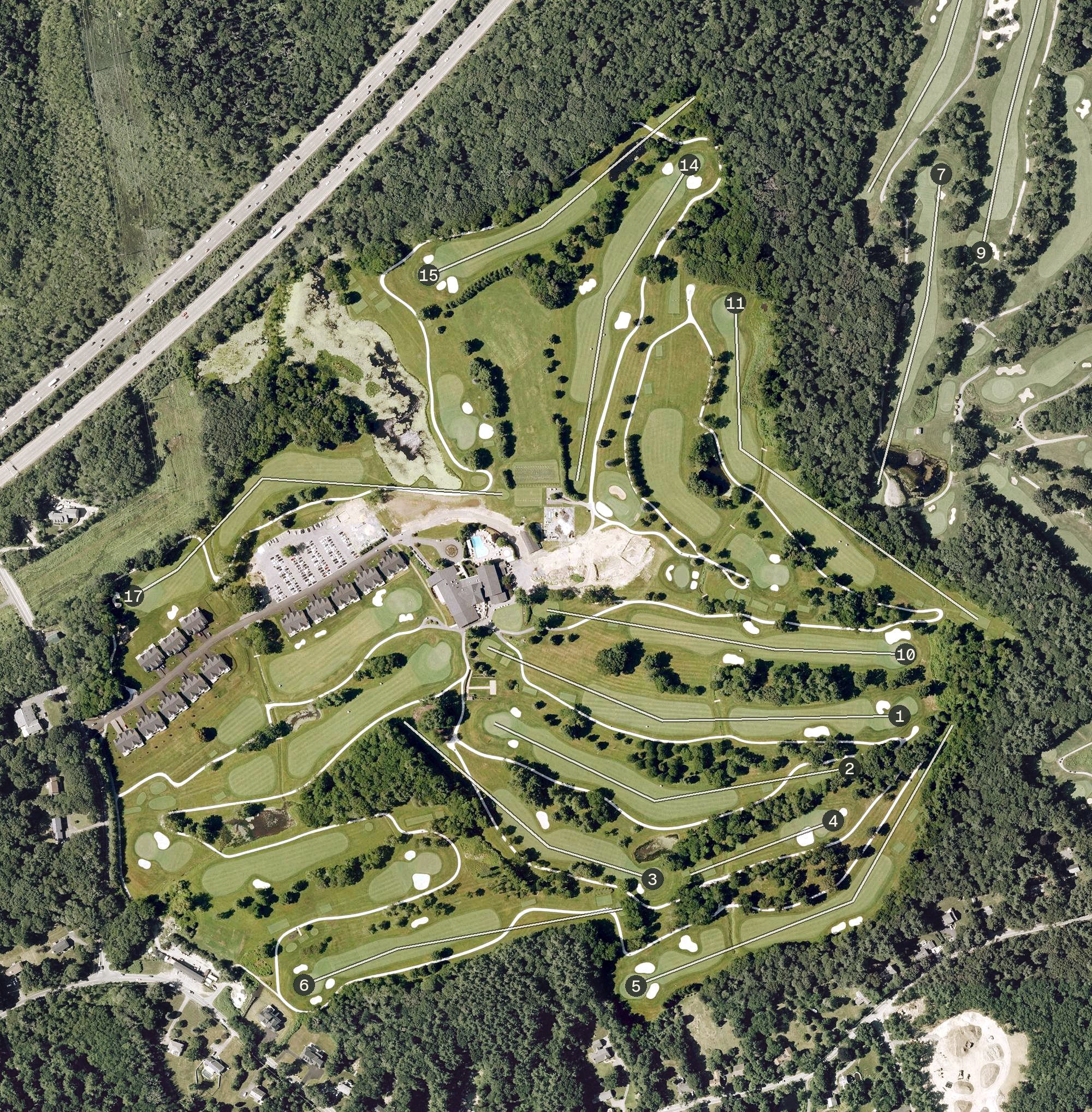 Aerial view of The Cape Club Of Sharon, MA