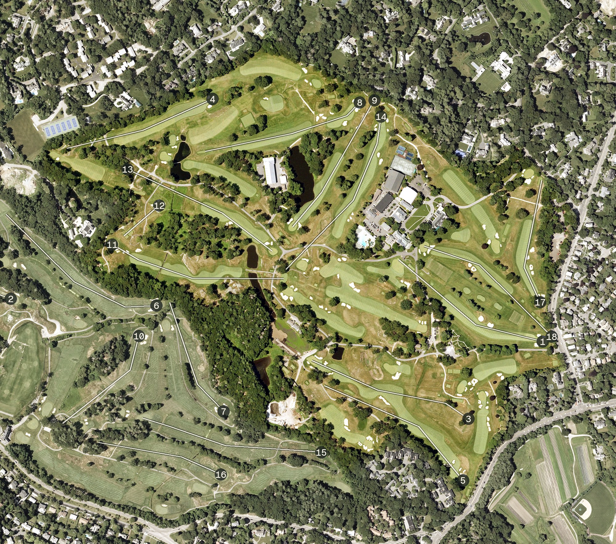 Aerial view of The Country Club, MA