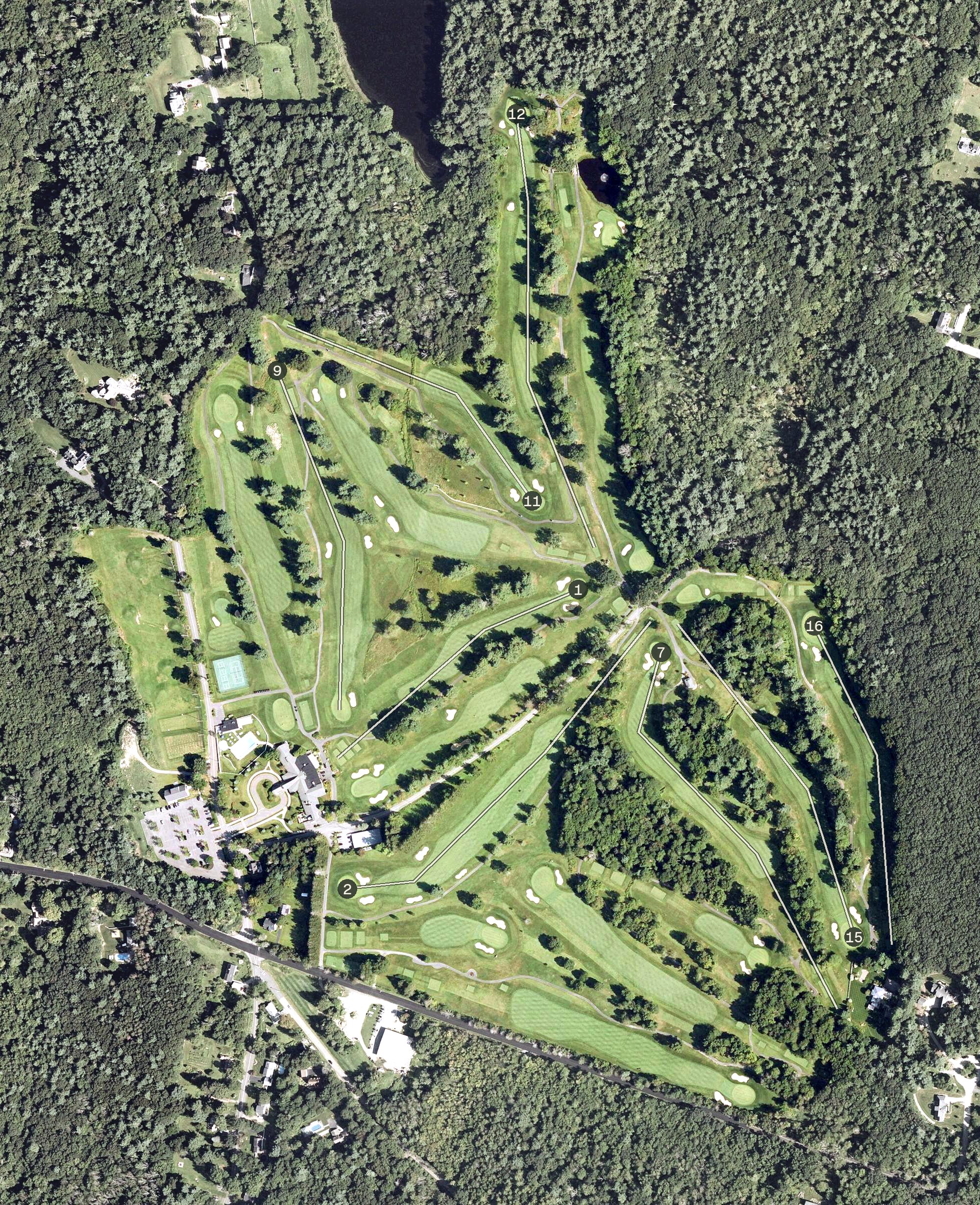 Aerial view of The Haven Country Club, MA