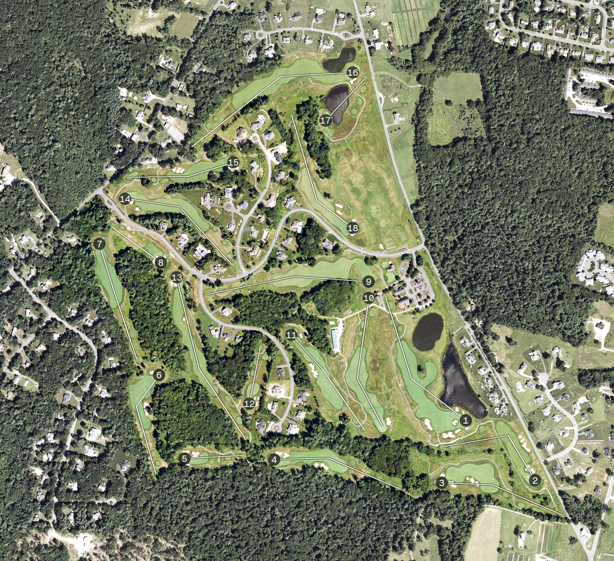 Aerial view of The Ranch Golf Club, MA