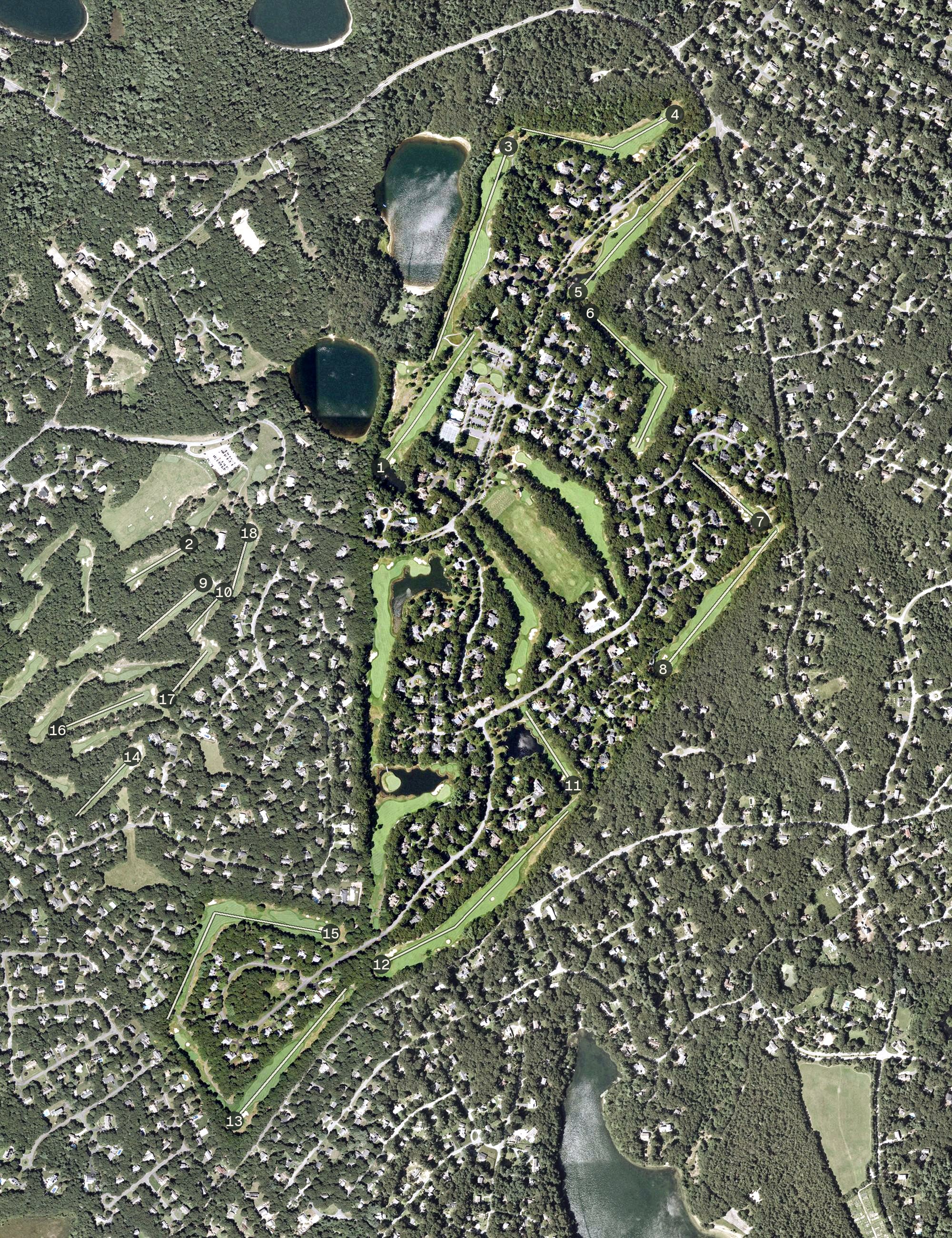 Aerial view of The Ridge Club, MA