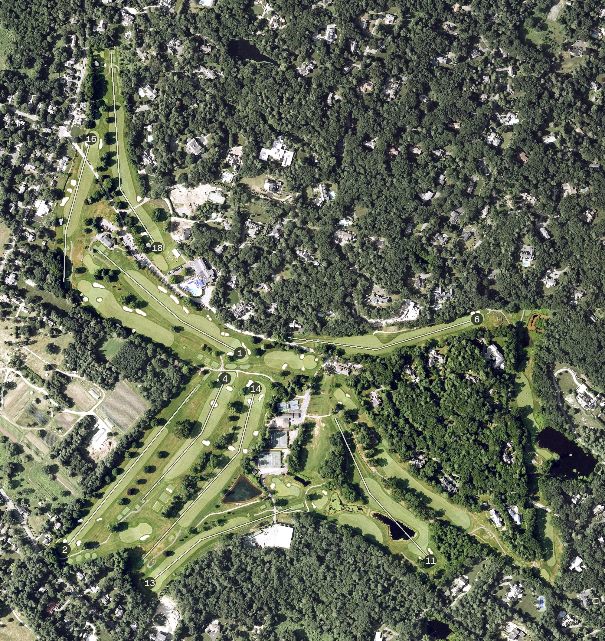 Aerial view of The Weston Golf Club, MA