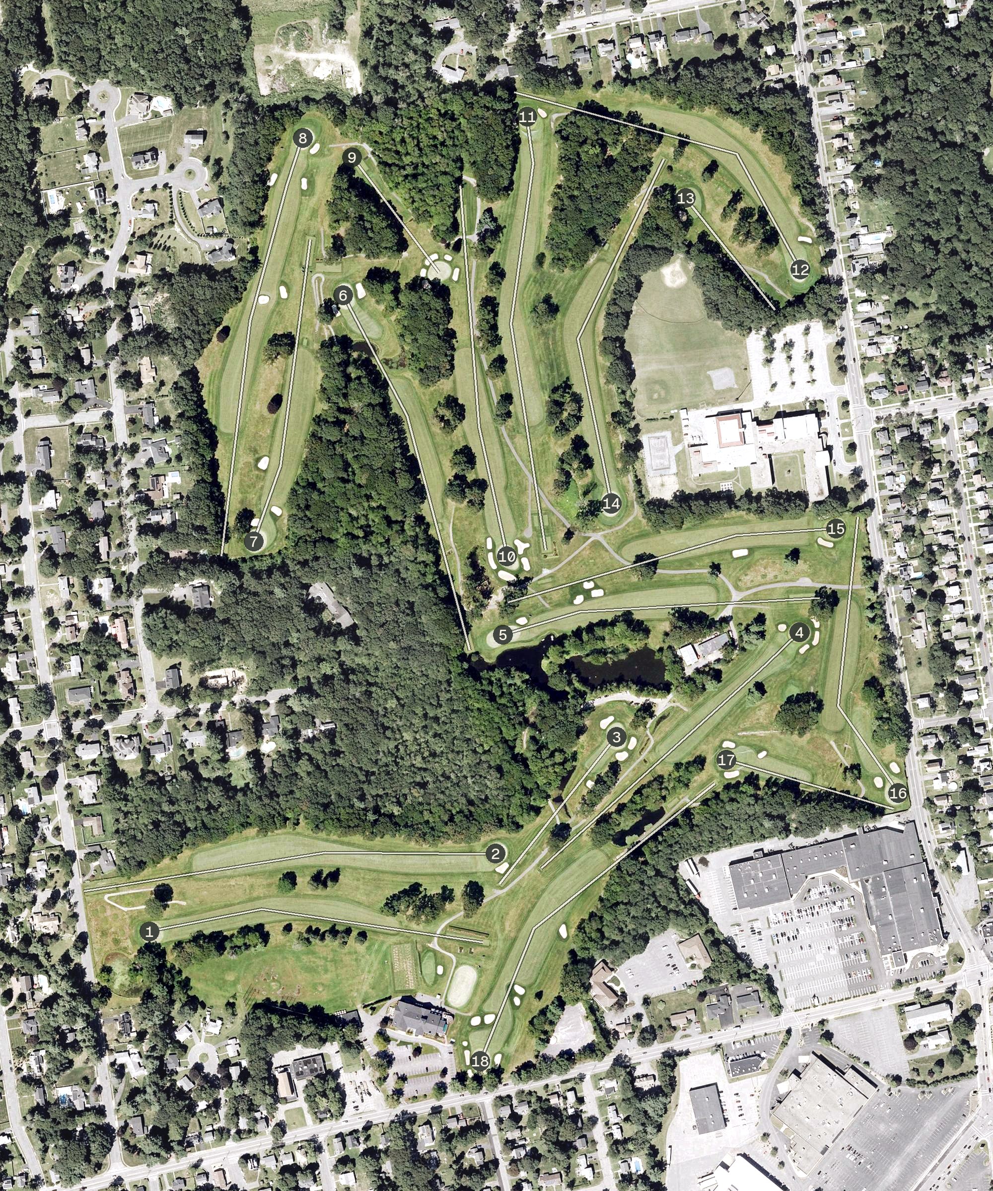 Aerial view of Thorny Lea Golf Club, MA