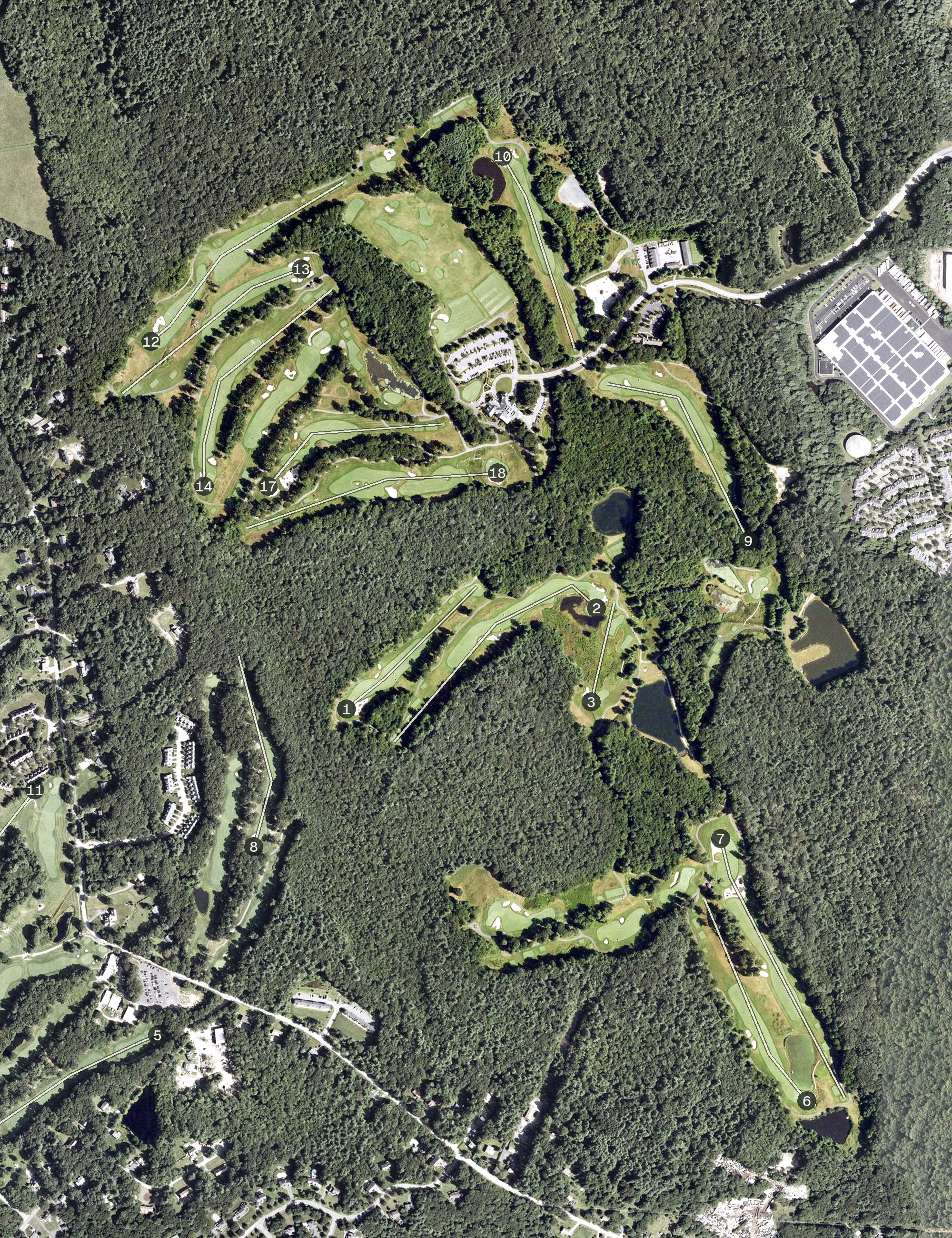 Aerial view of TPC Boston, MA