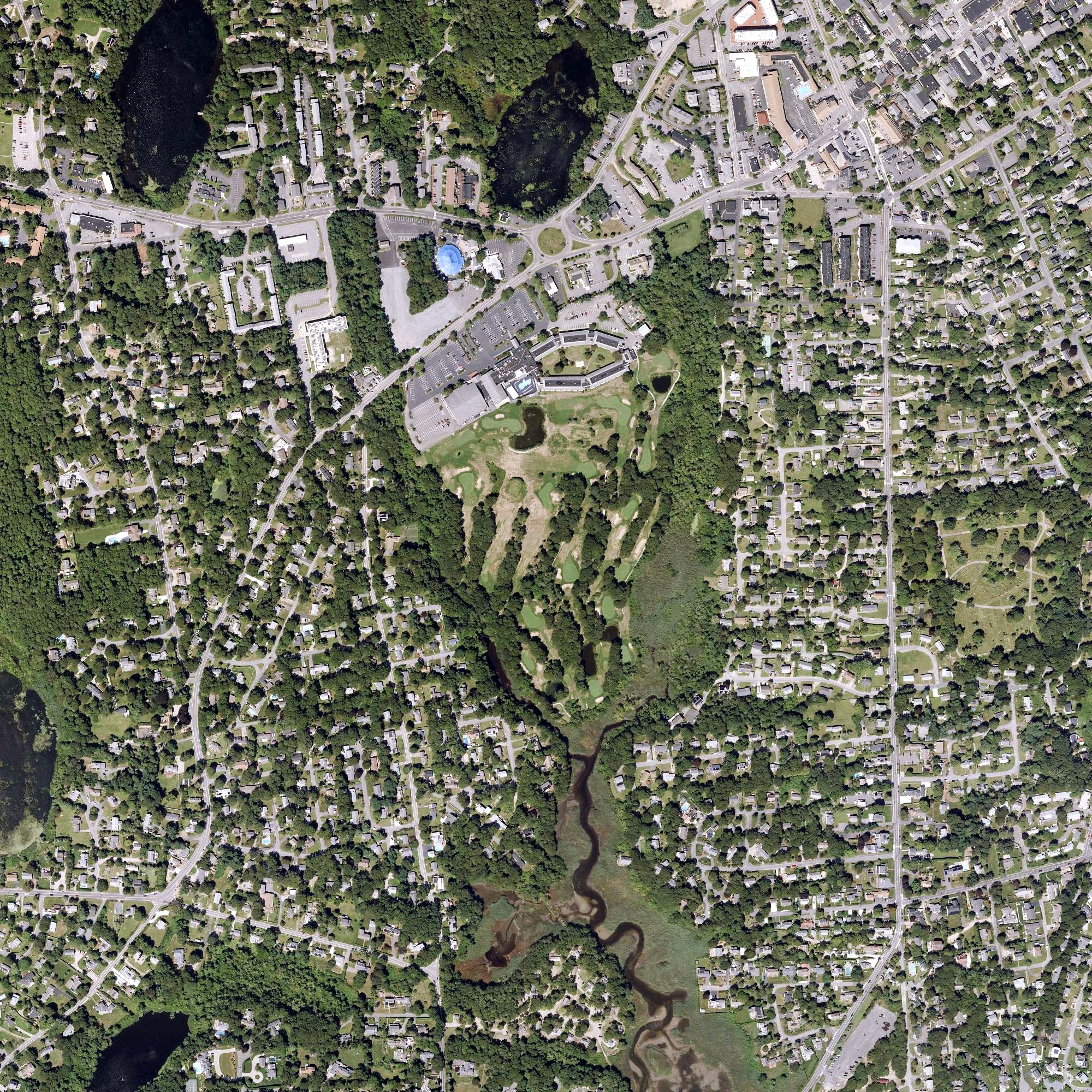 Aerial view of Twin Brooks Golf Course, MA