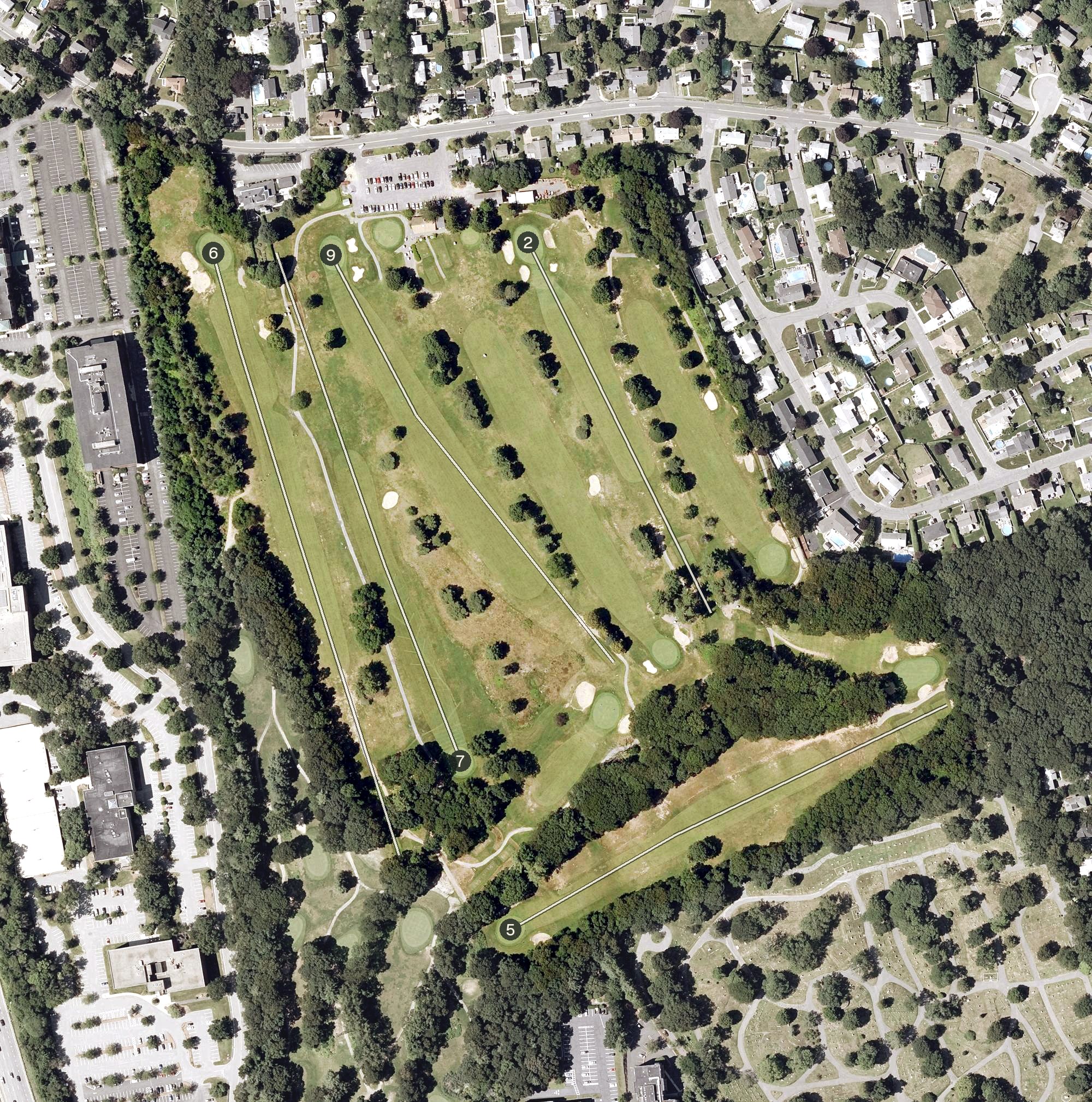 Aerial view of Unicorn Golf Course, MA