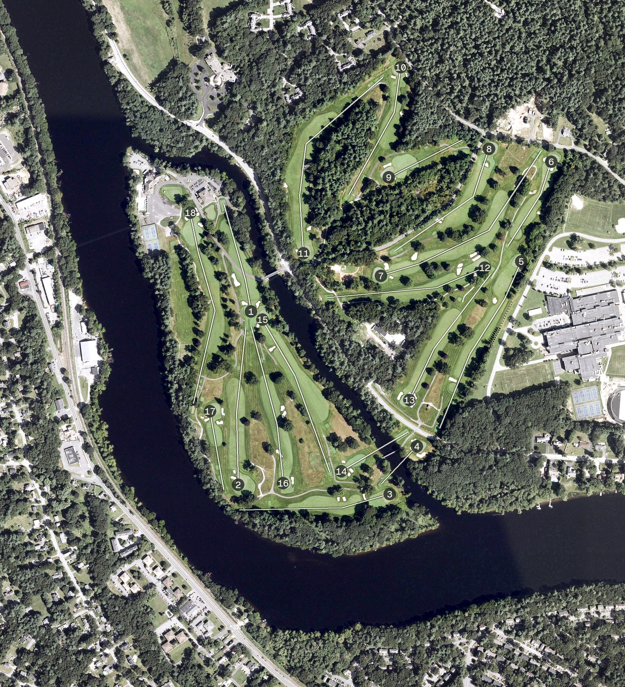 Aerial view of Vesper Country Club, MA