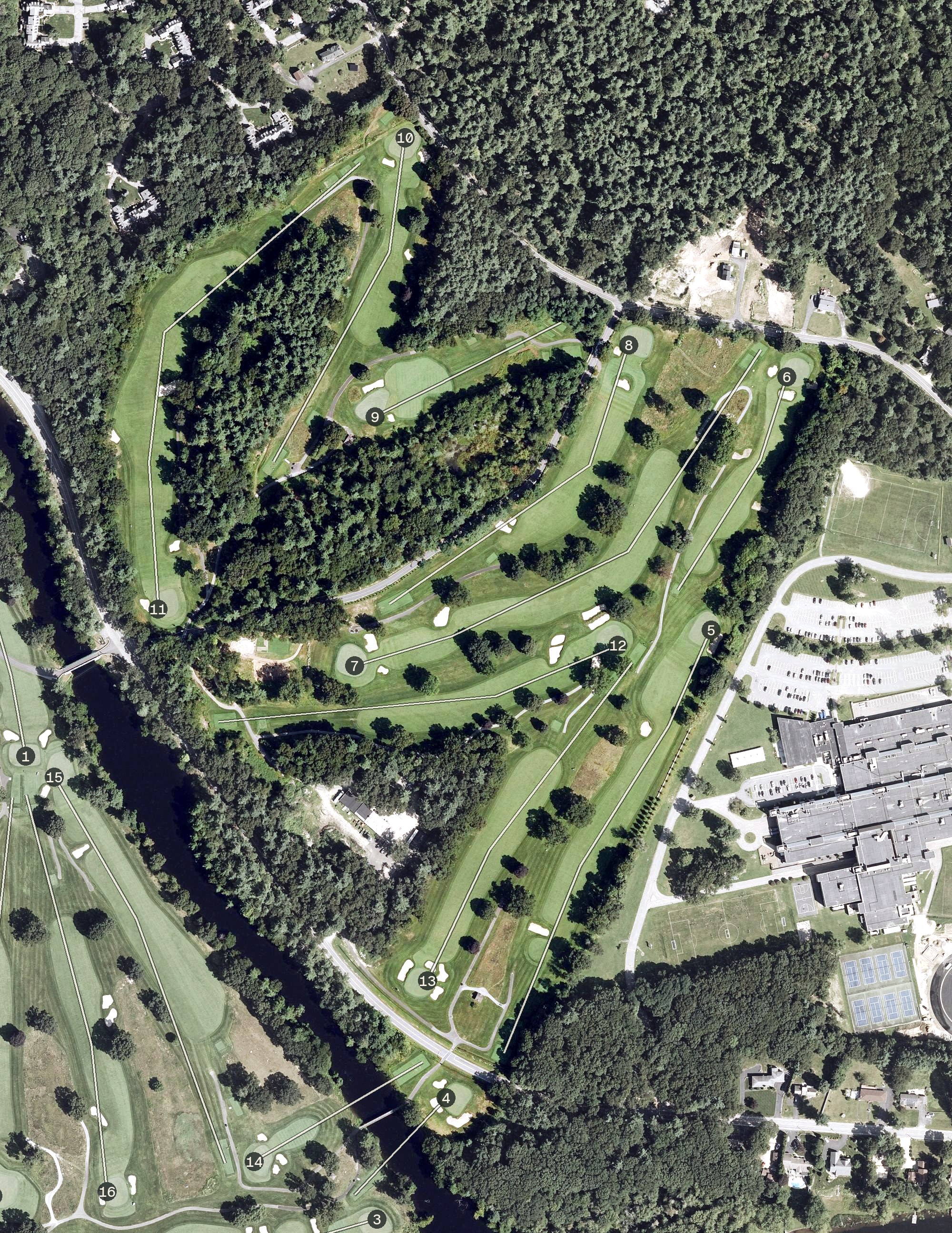 Aerial view of Vesper Country Club, MA