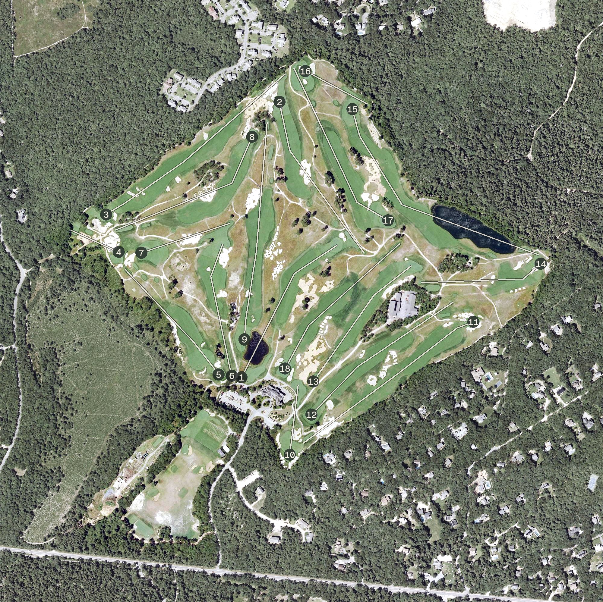 Aerial view of Vineyard Golf Club, MA