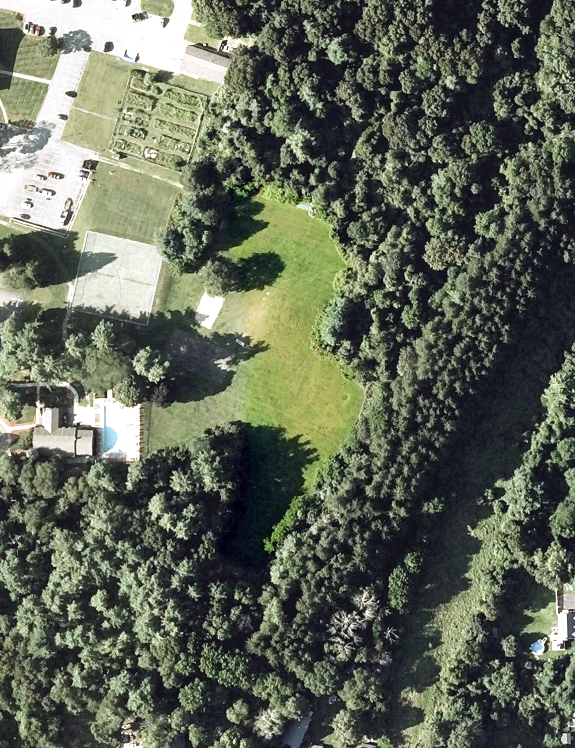 Aerial view of Waterford Village Driving Range, MA