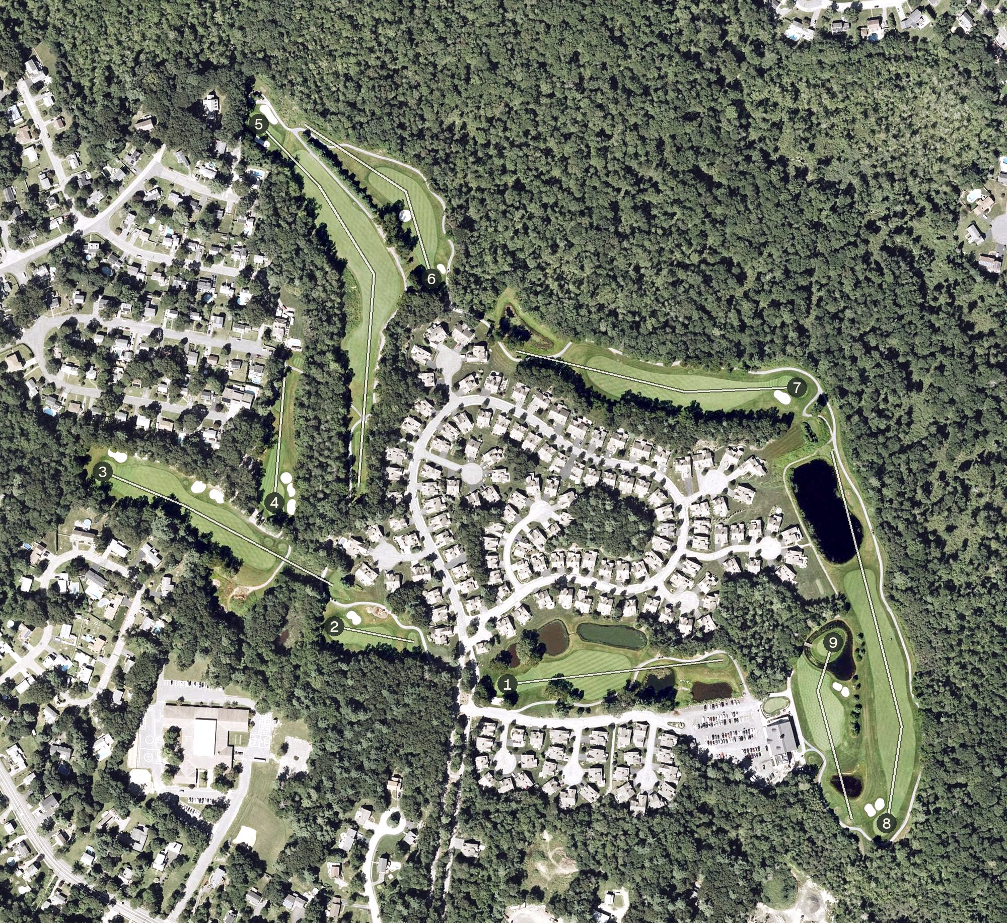 Aerial view of Weathervane Golf Club, MA