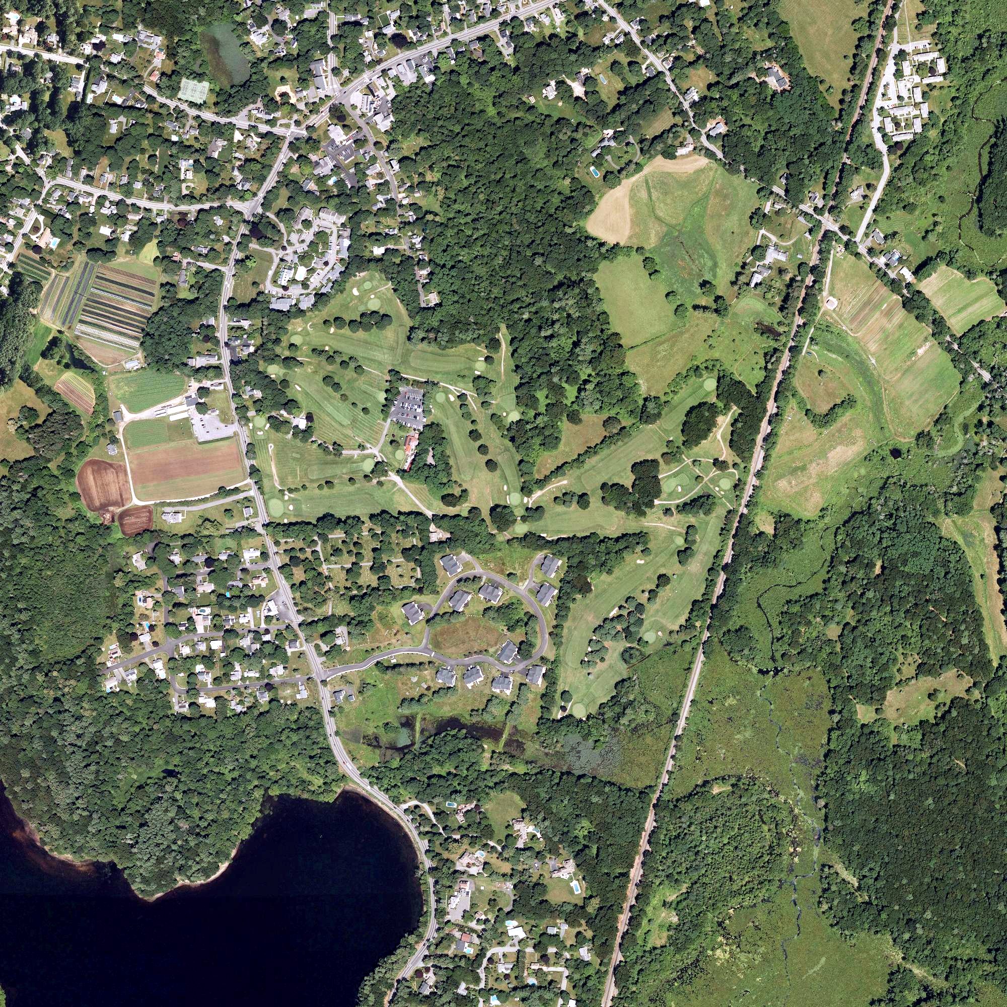 Aerial view of Wenham Country Club, MA