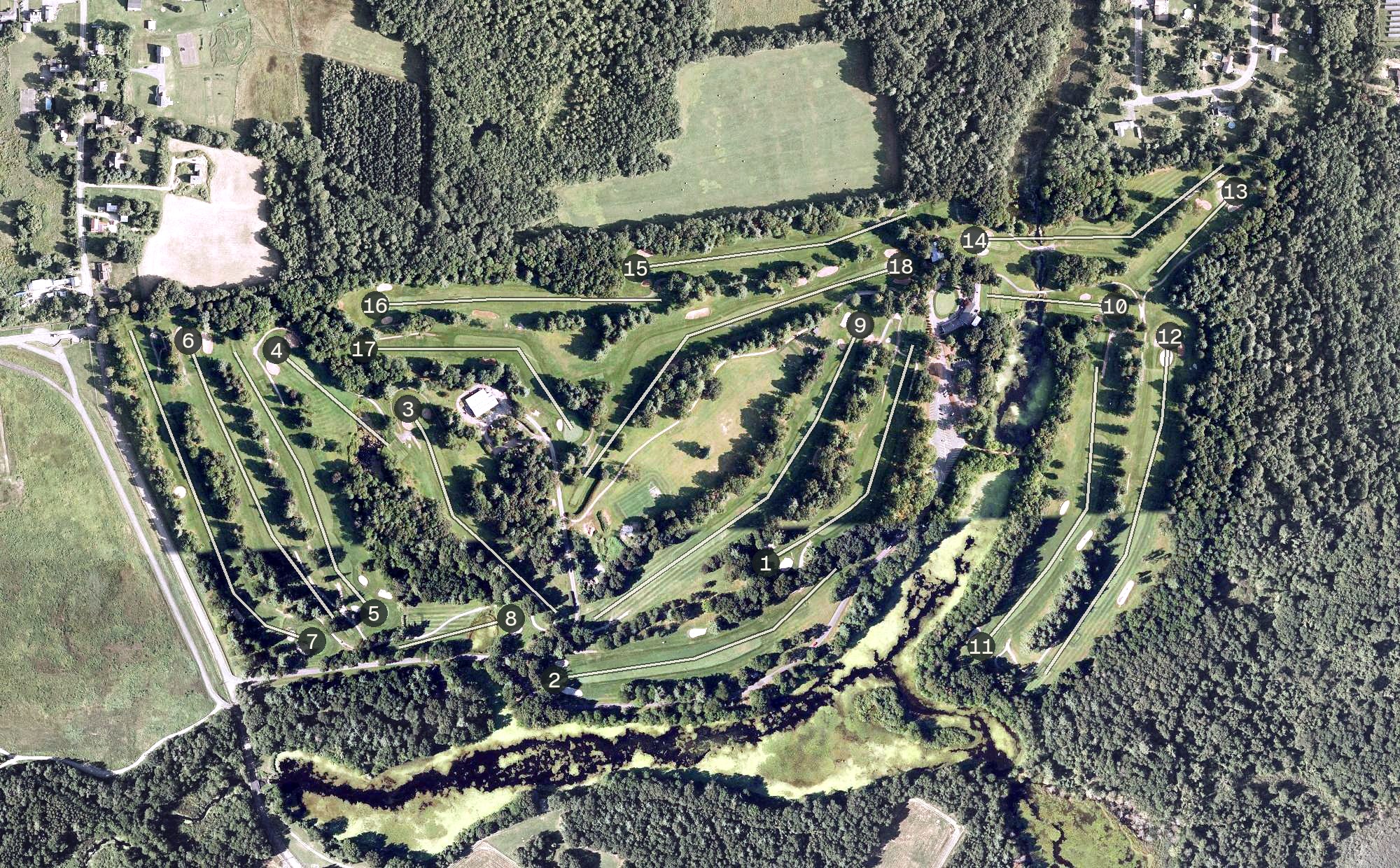 Aerial view of Westover Golf Course, MA