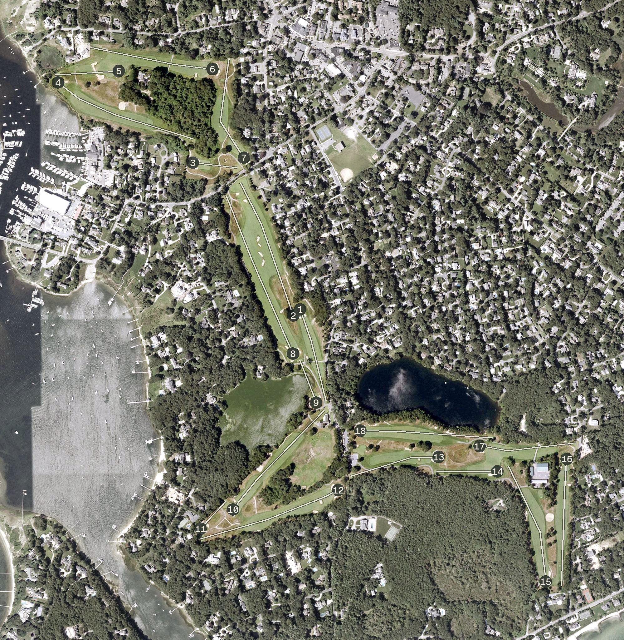 Aerial view of Wianno Club, MA