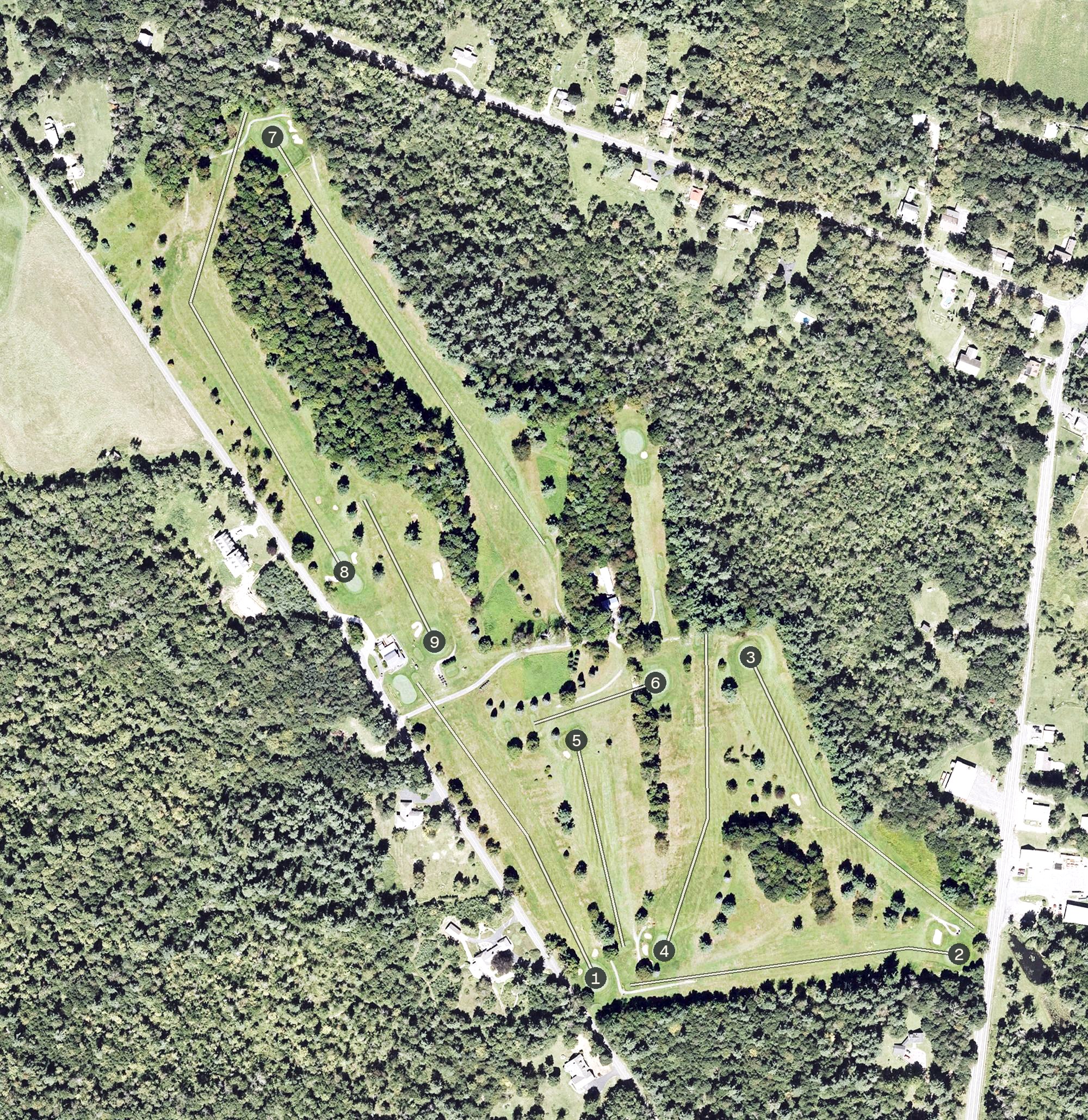 Aerial view of Worthington Golf Club, MA