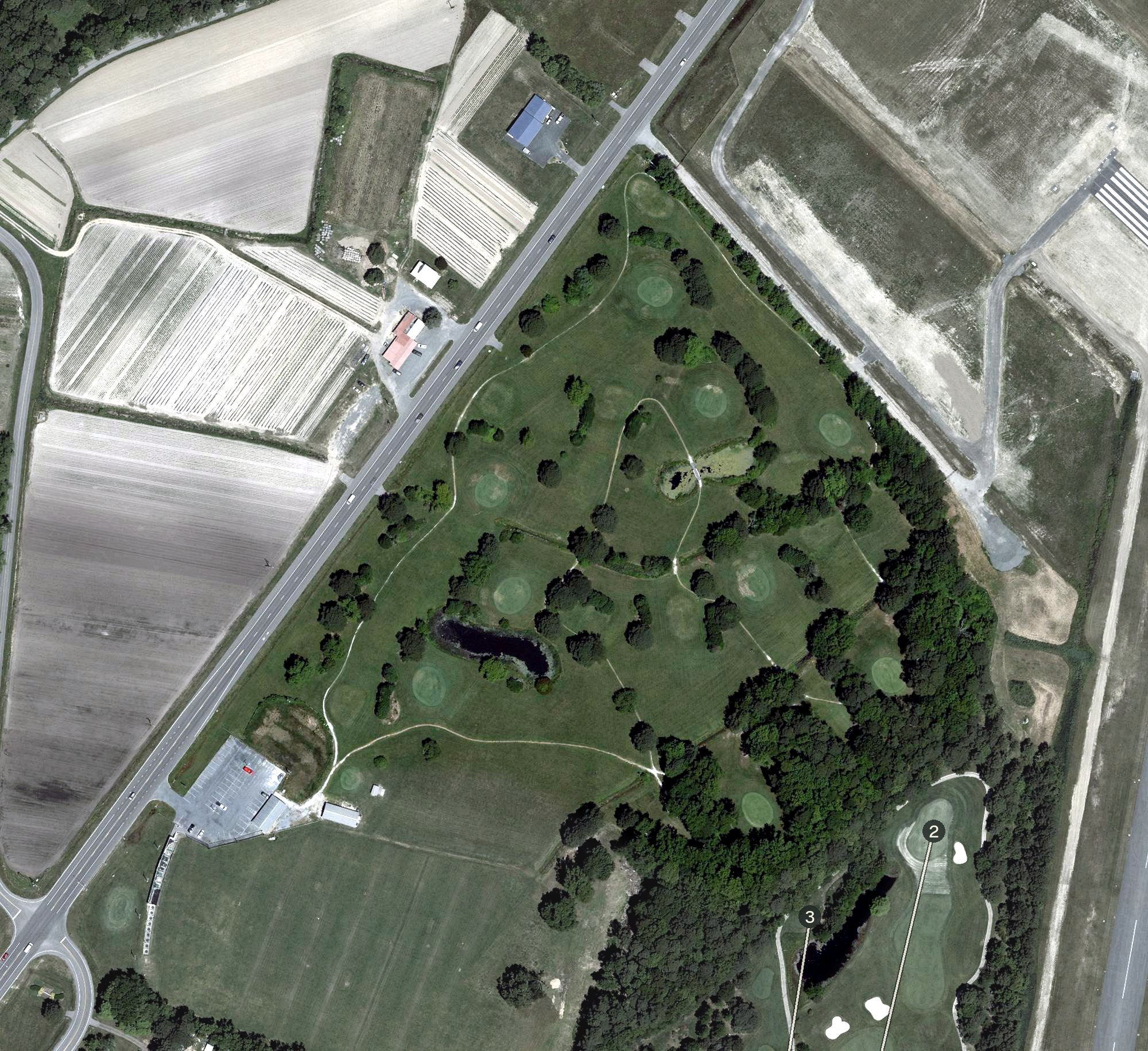 Aerial view of Assateague Greens Golf Course, MD