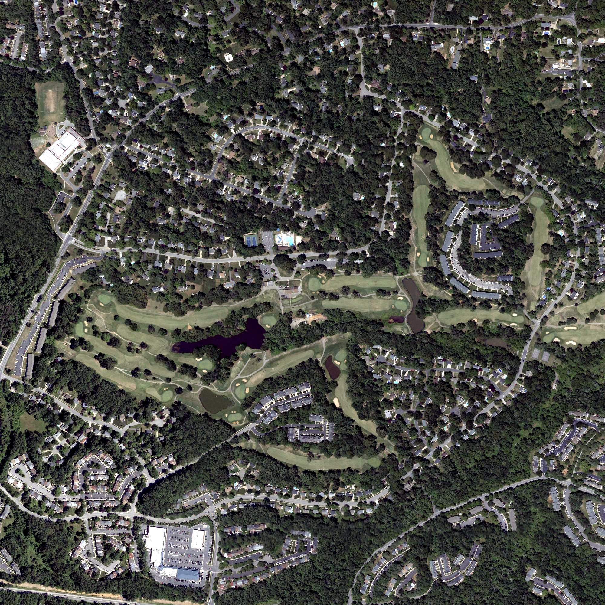 Aerial view of Bay Hills Golf Club, MD