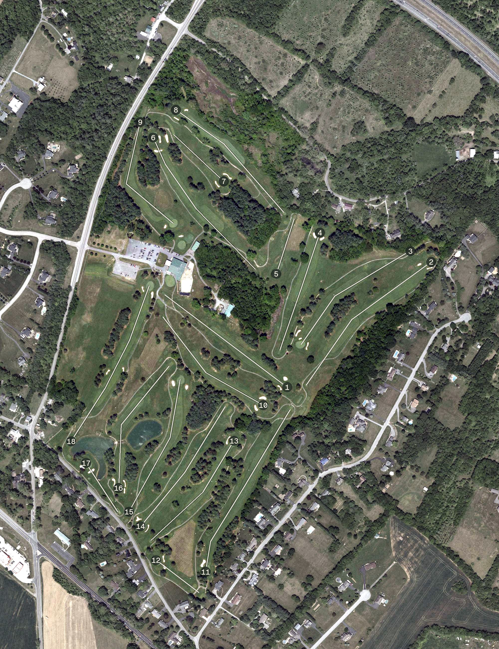 Aerial view of Beaver Creek Country Club, MD