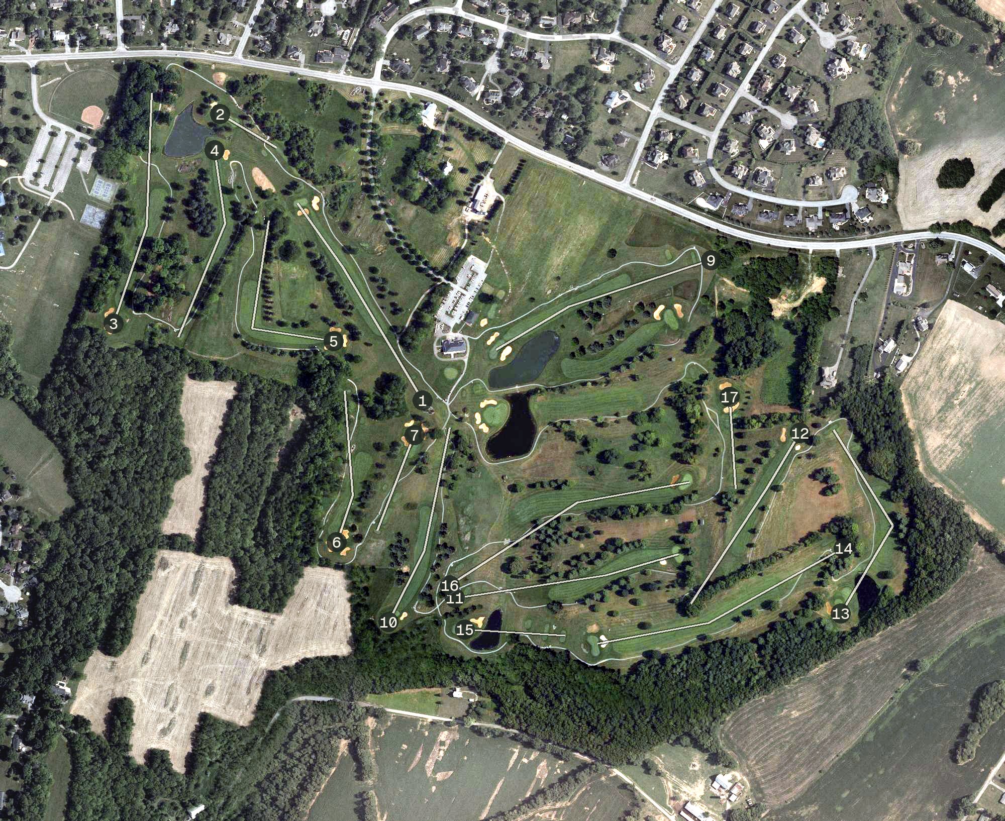 Aerial view of Black Rock Golf Course, MD