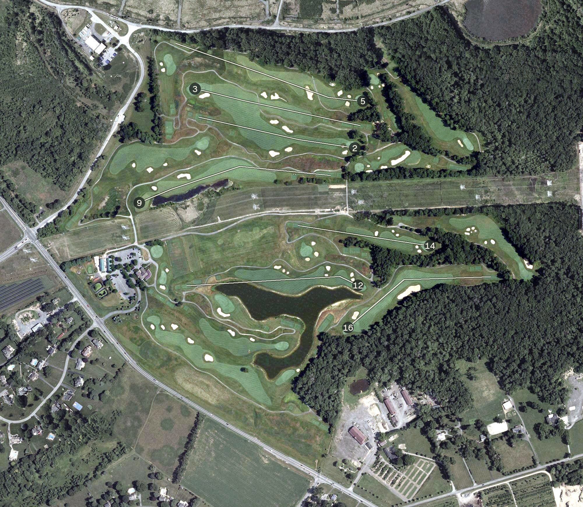 Aerial view of Blue Mash Golf Course, MD