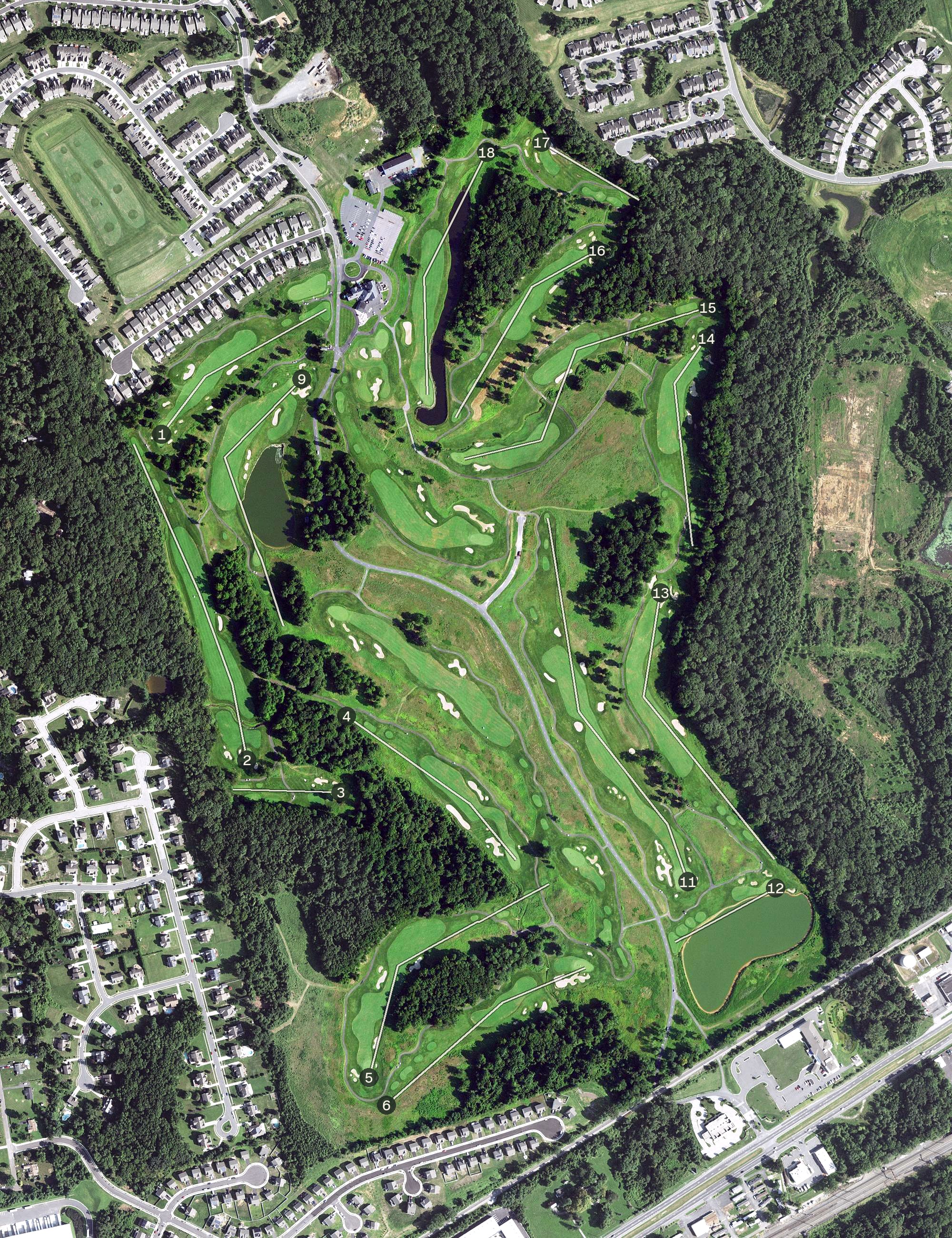 Aerial view of Bulle Rock Golf Club, MD