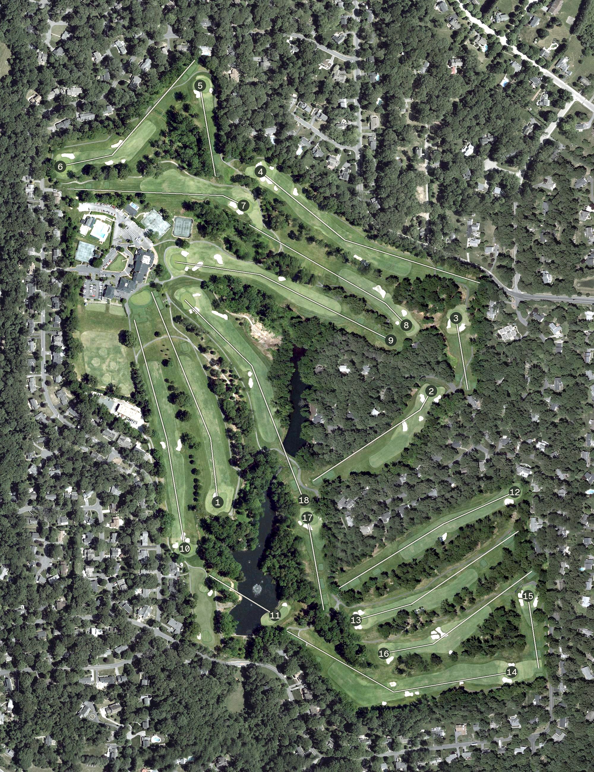 Aerial view of Chartwell Country Club, MD