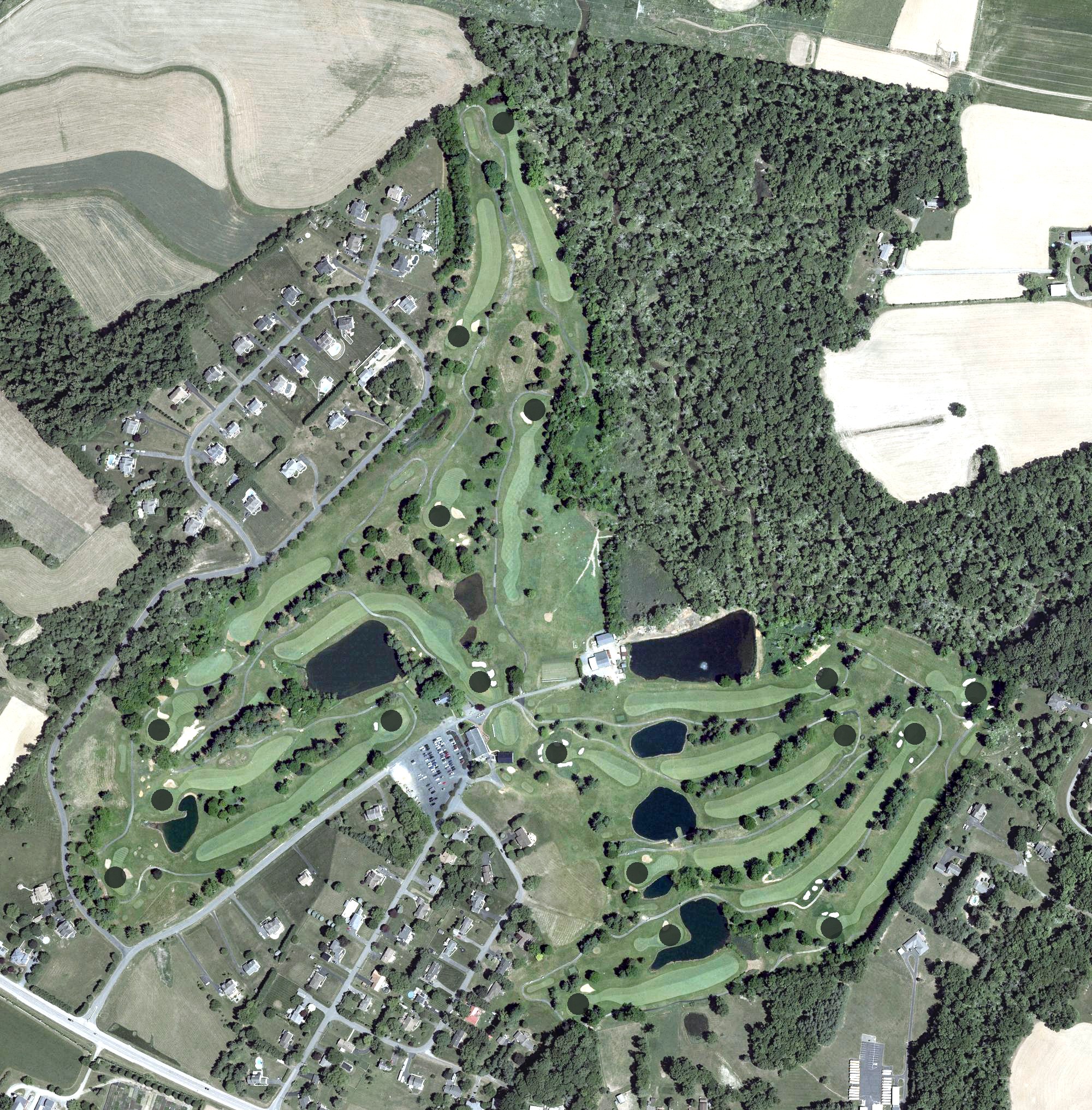 Aerial view of Cheasapeake Bay Golf Club Rising Sun Course, MD