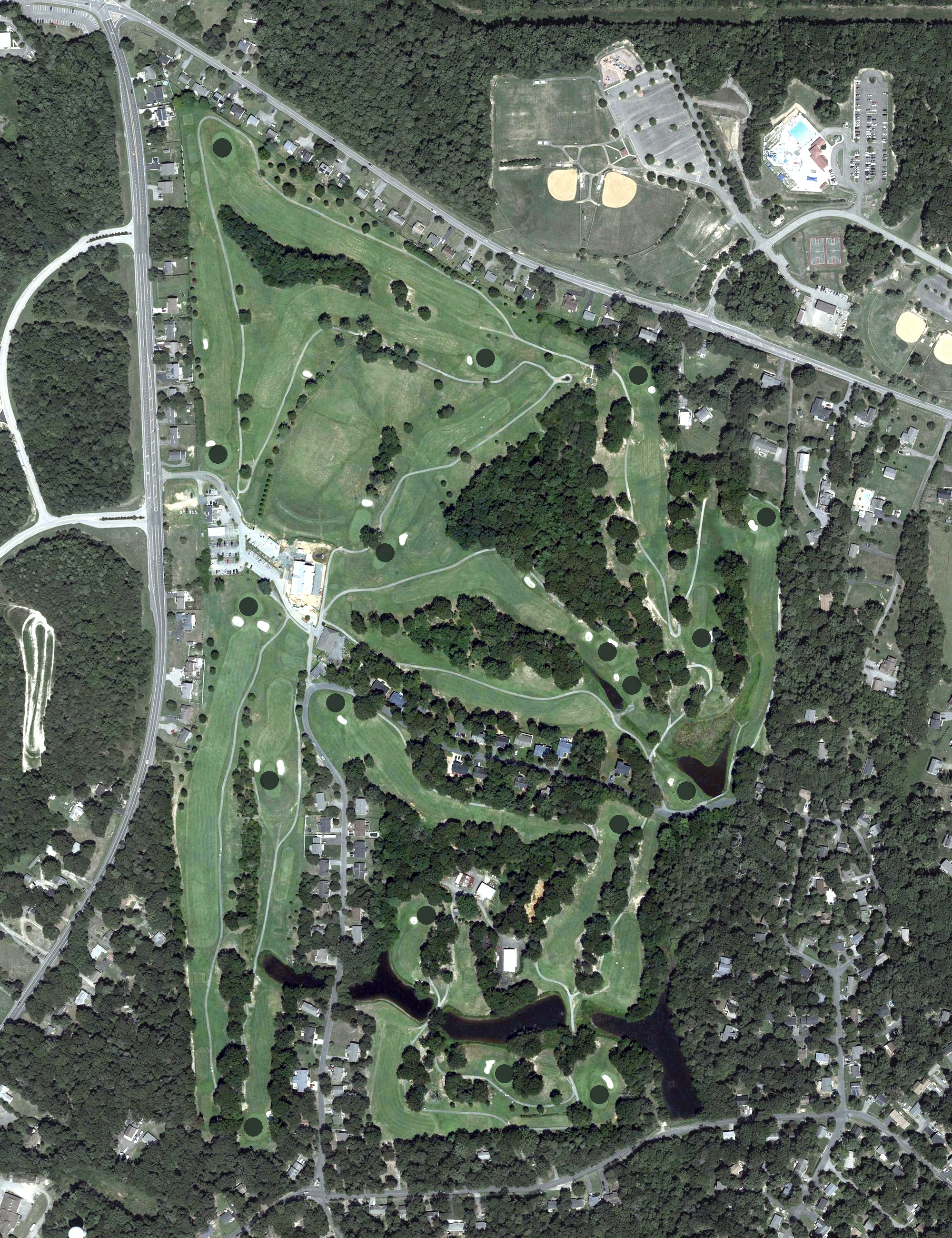 Aerial view of Chesapeake Hills Golf Course, MD