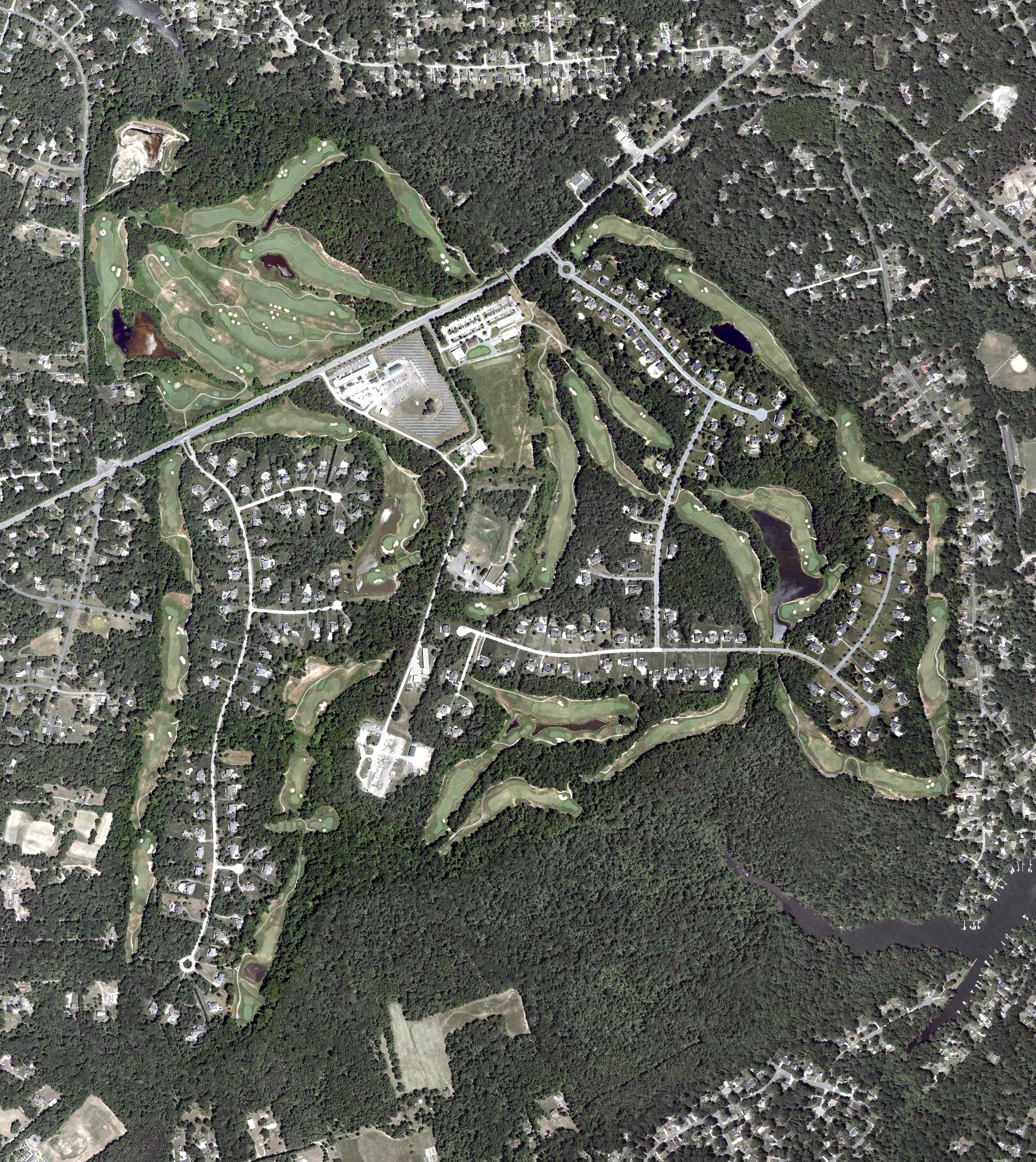 Aerial view of Compass Point Golf Course, MD