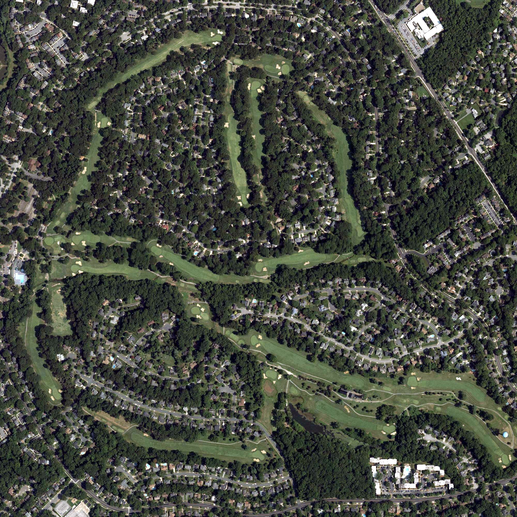 Aerial view of Crofton Country Club, MD