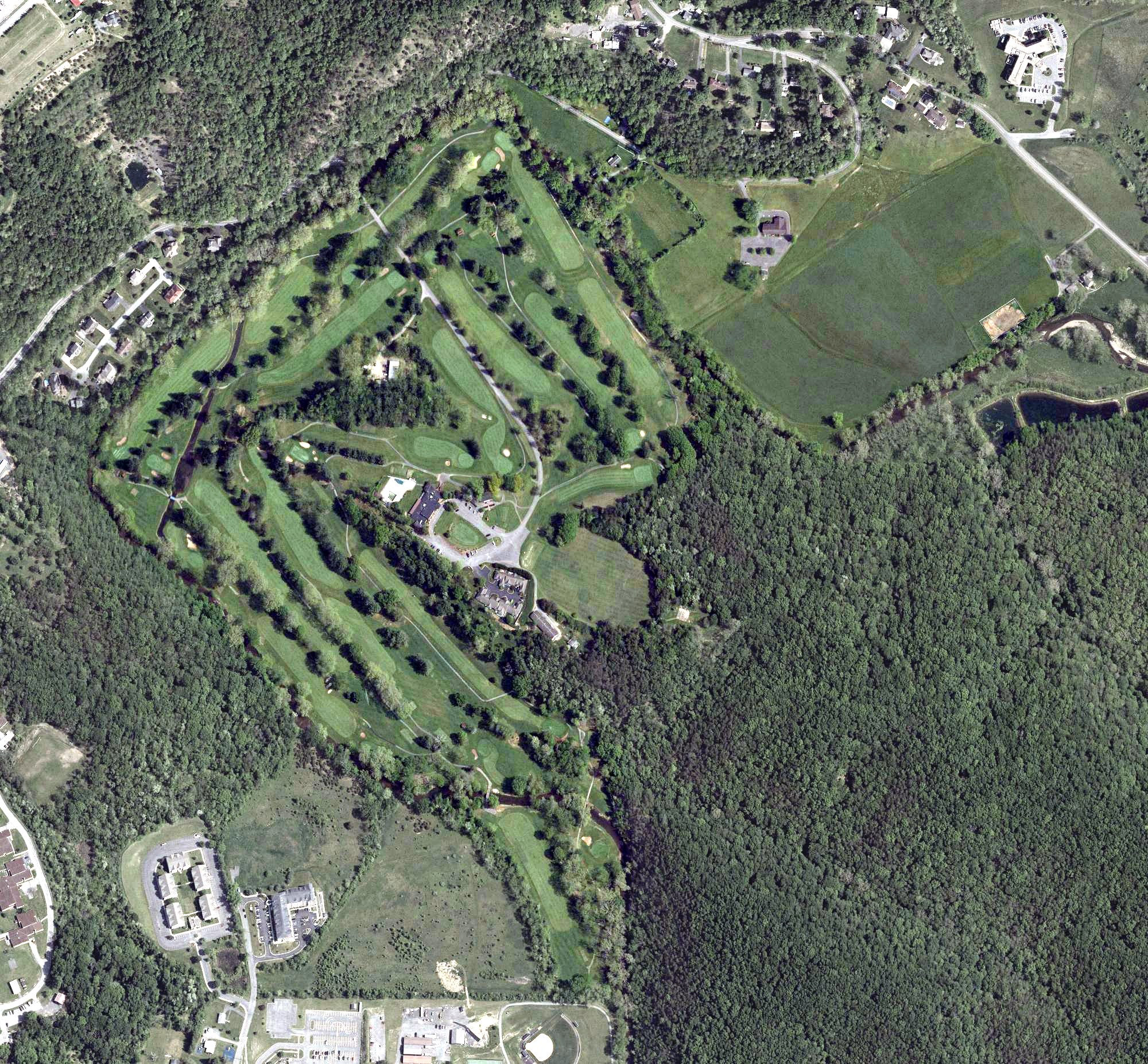 Aerial view of Cumberland Country Club, MD