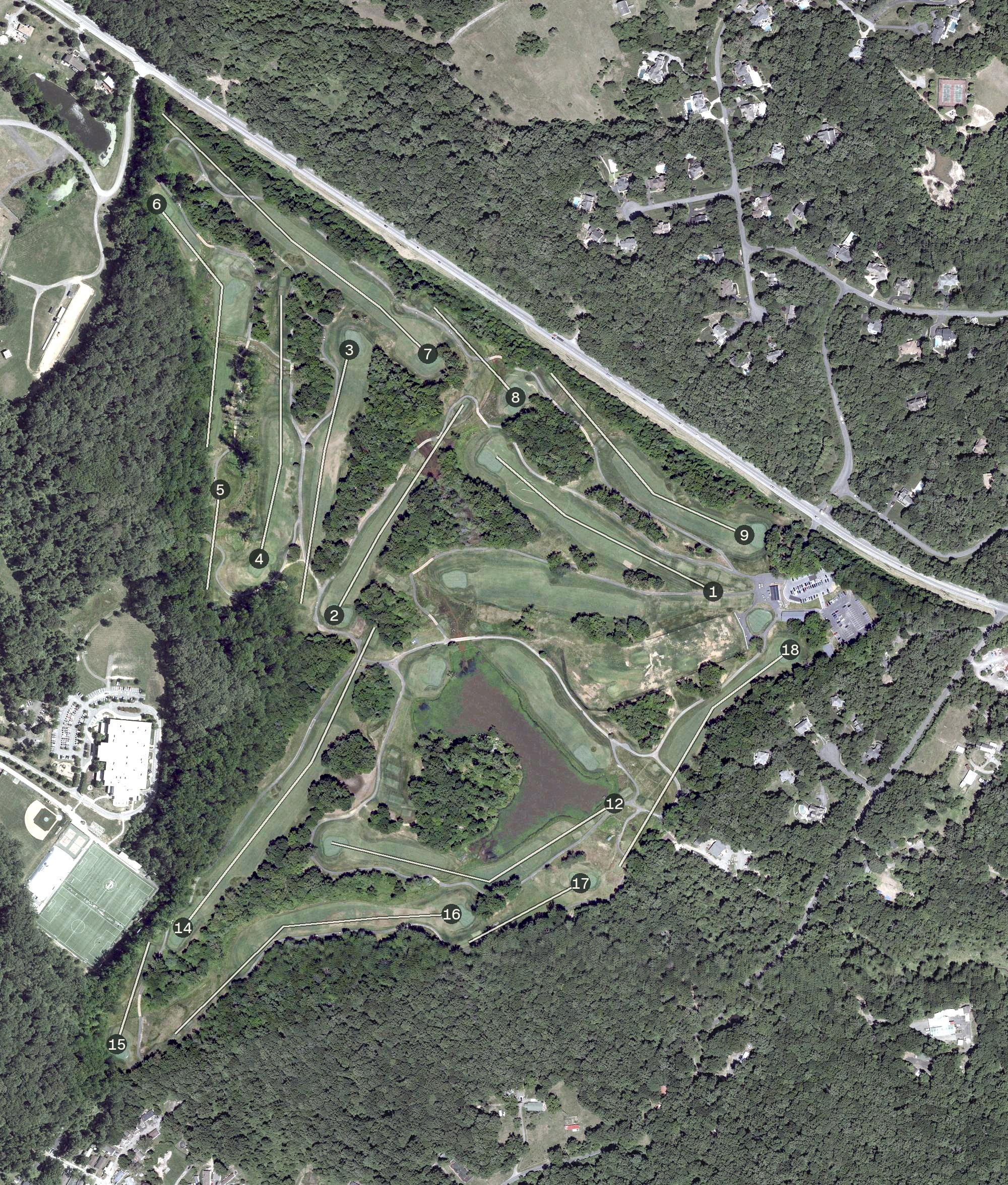 Aerial view of Eisenhower Golf Course, MD