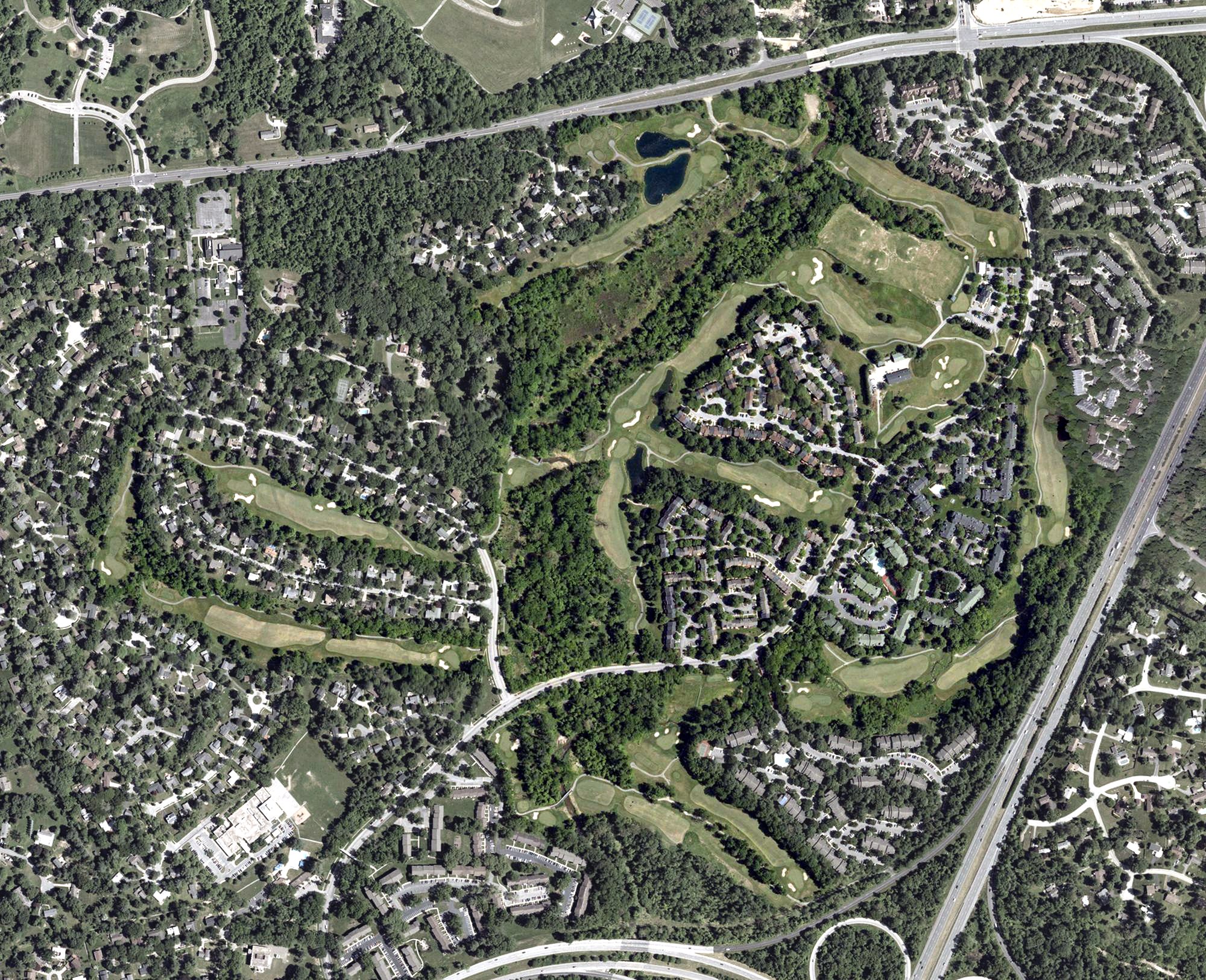 Aerial view of Fairway Hills Golf Course, MD
