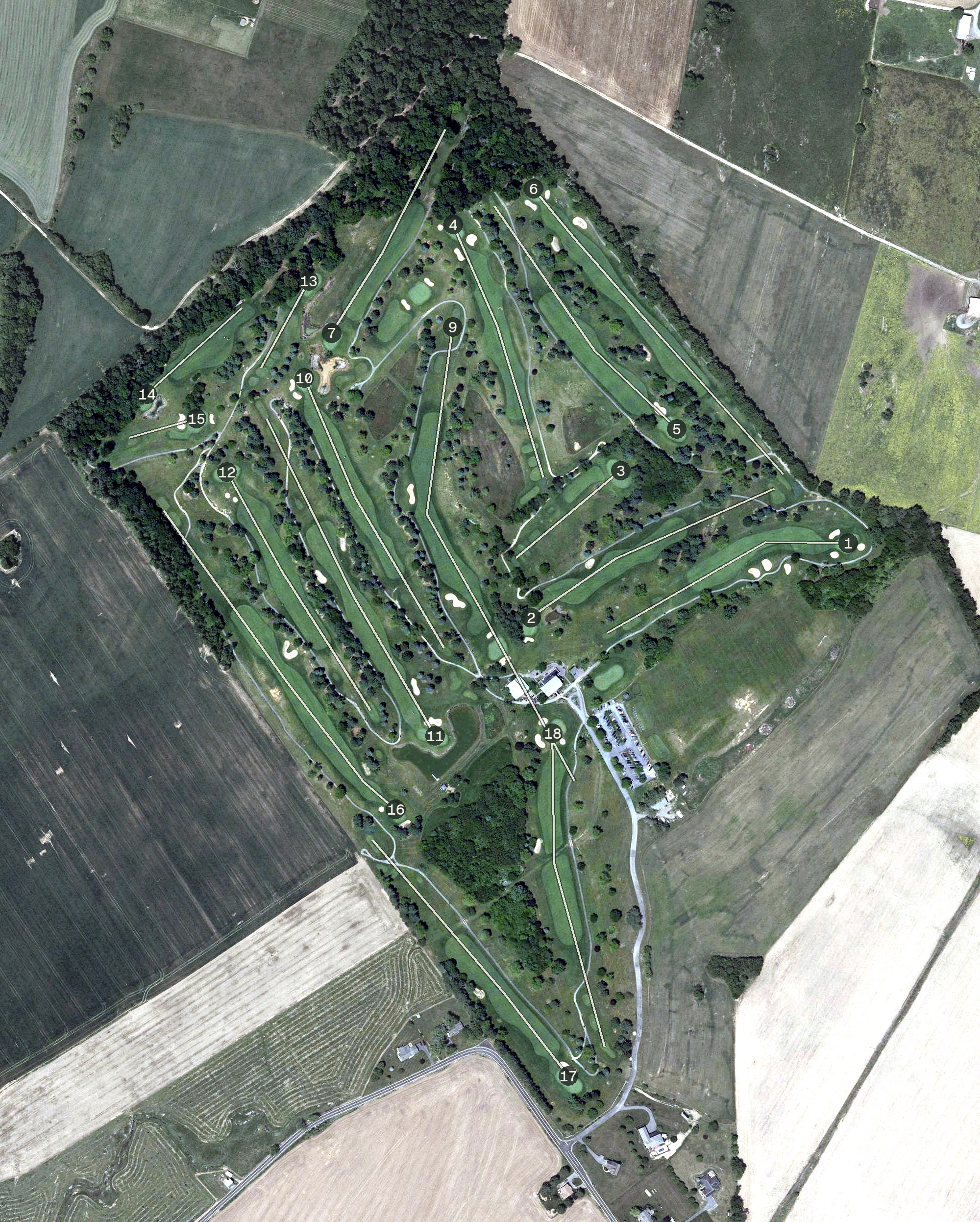 Aerial view of Glade Valley Golf Club, MD