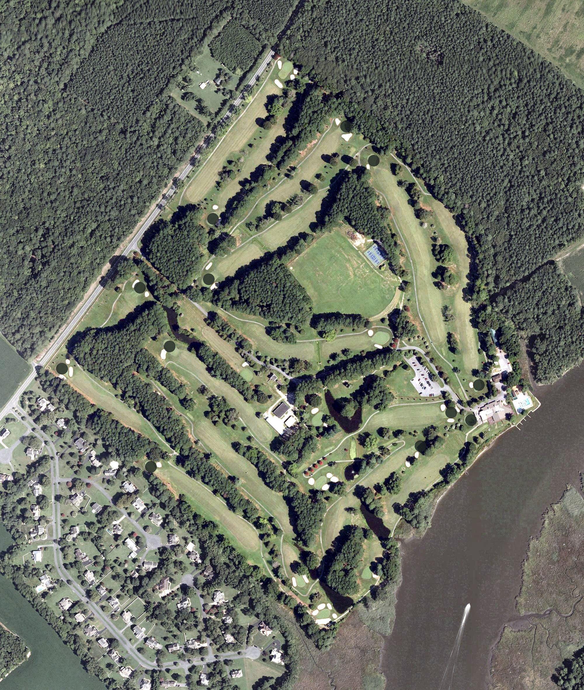 Aerial view of Green Hill Golf Course, MD