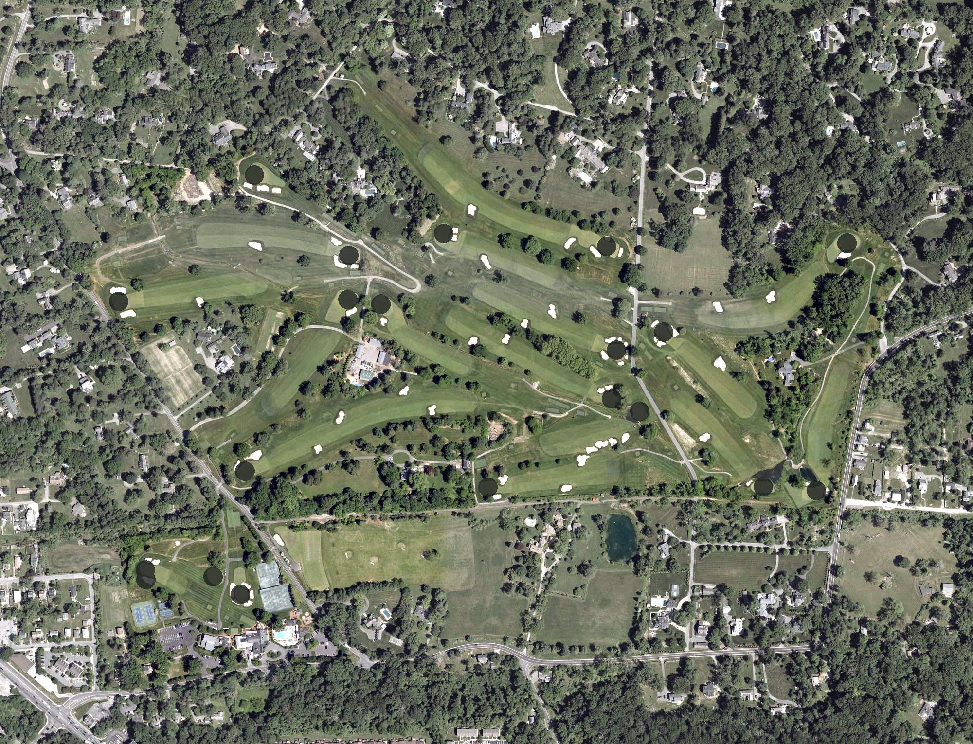 Aerial view of Green Spring Valley Hunt Club, MD