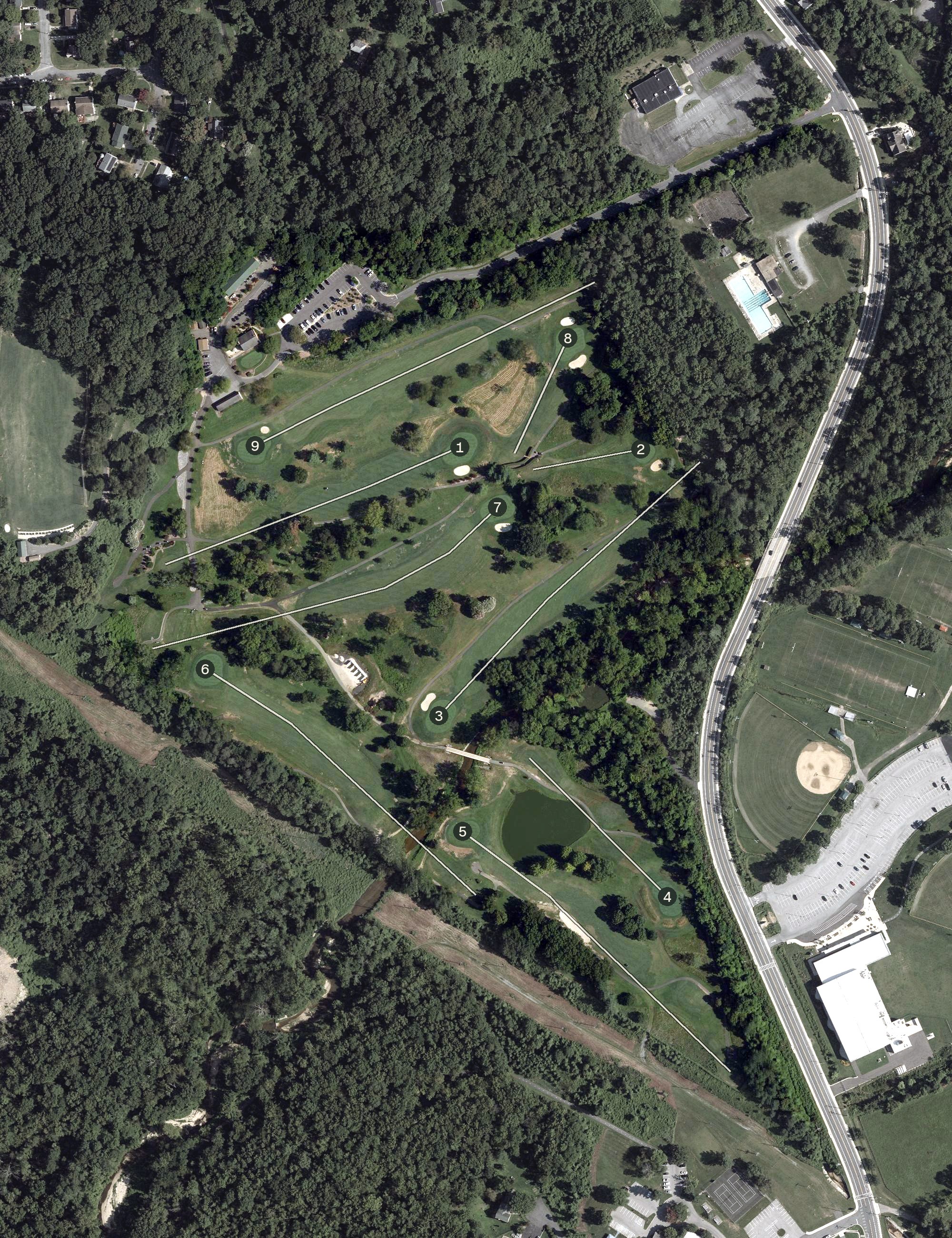 Aerial view of Henson Creek Golf Course, MD