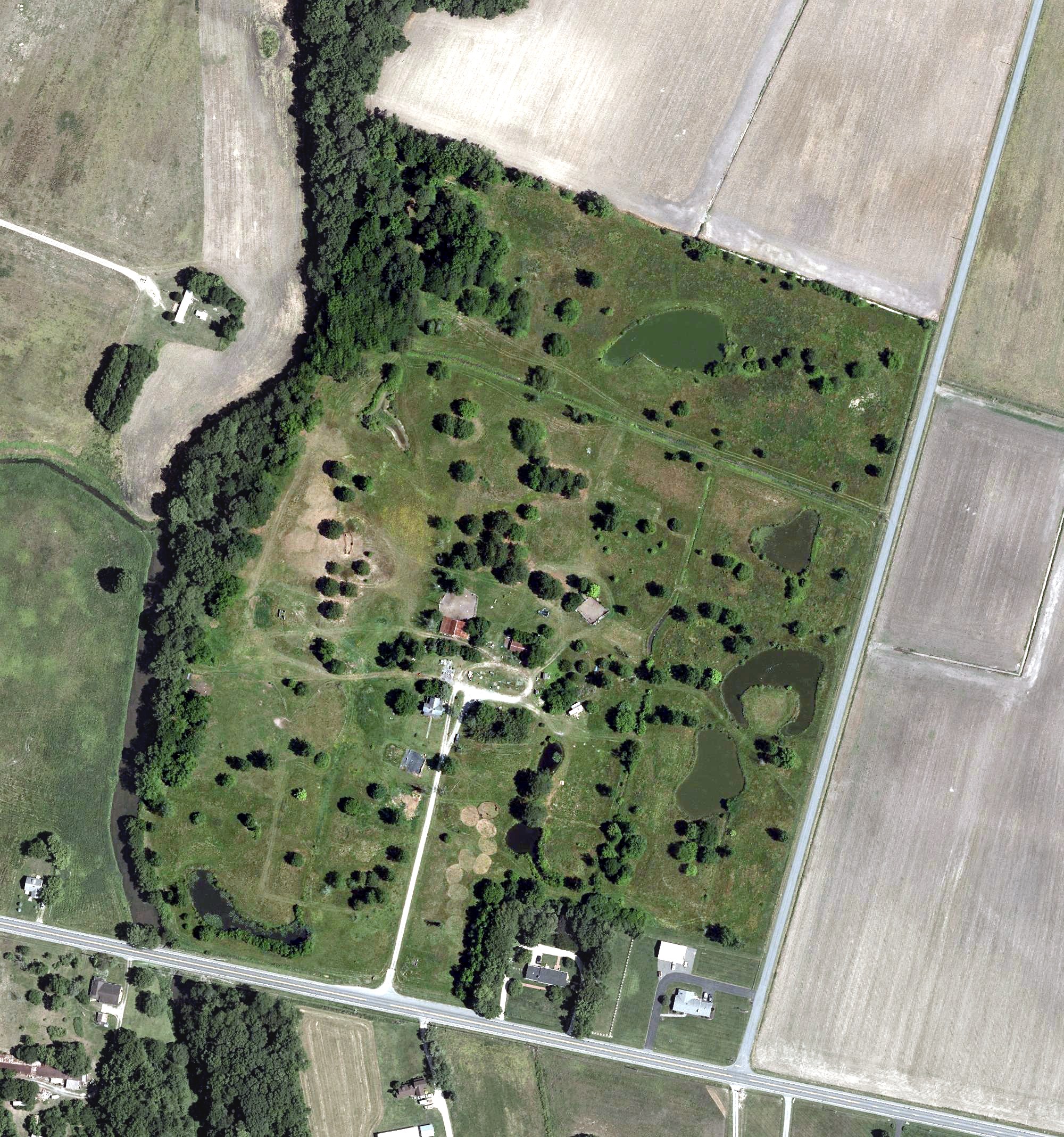 Aerial view of Horse Bridge Golf Course, MD