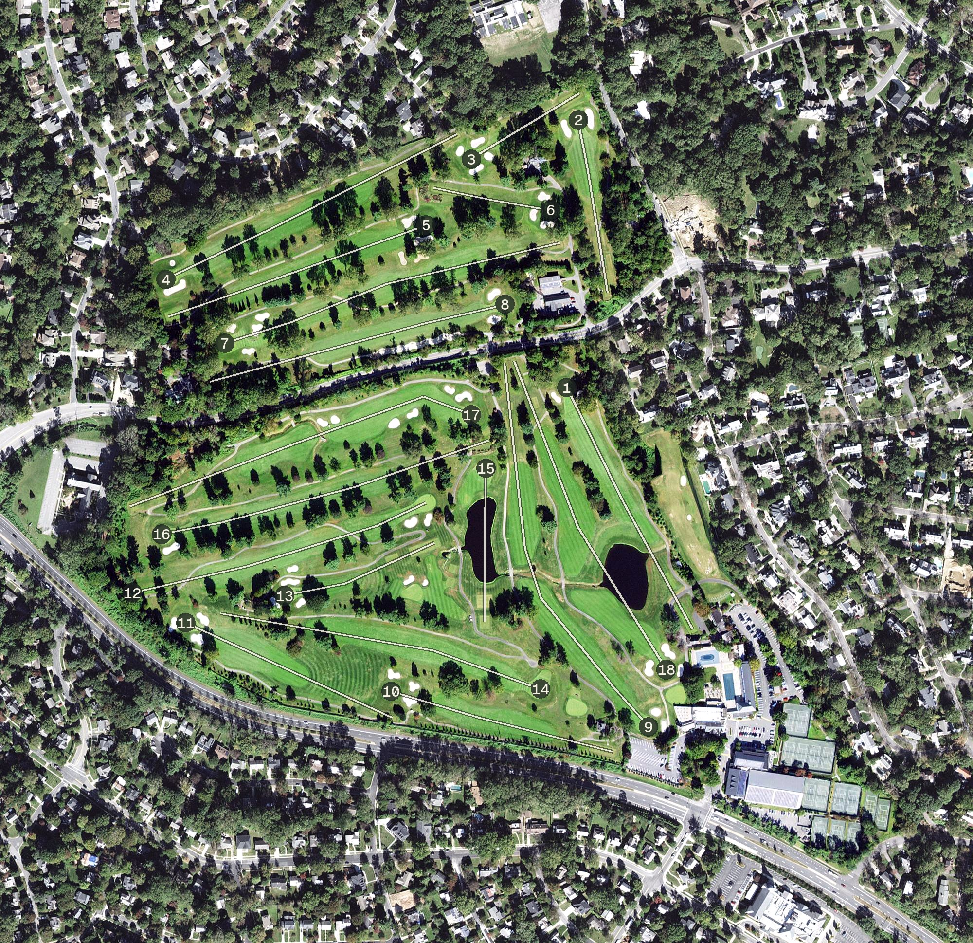 Aerial view of Kenwood Golf & Country Club, MD