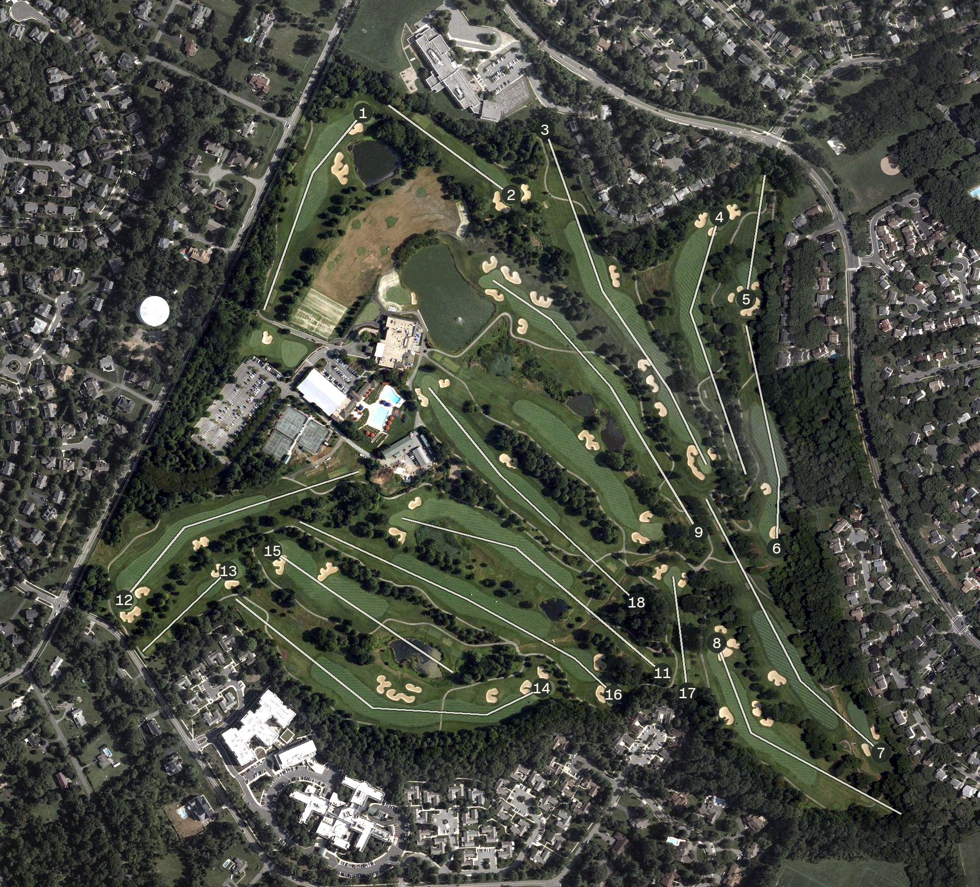 Aerial view of Lakewood Country Club, MD